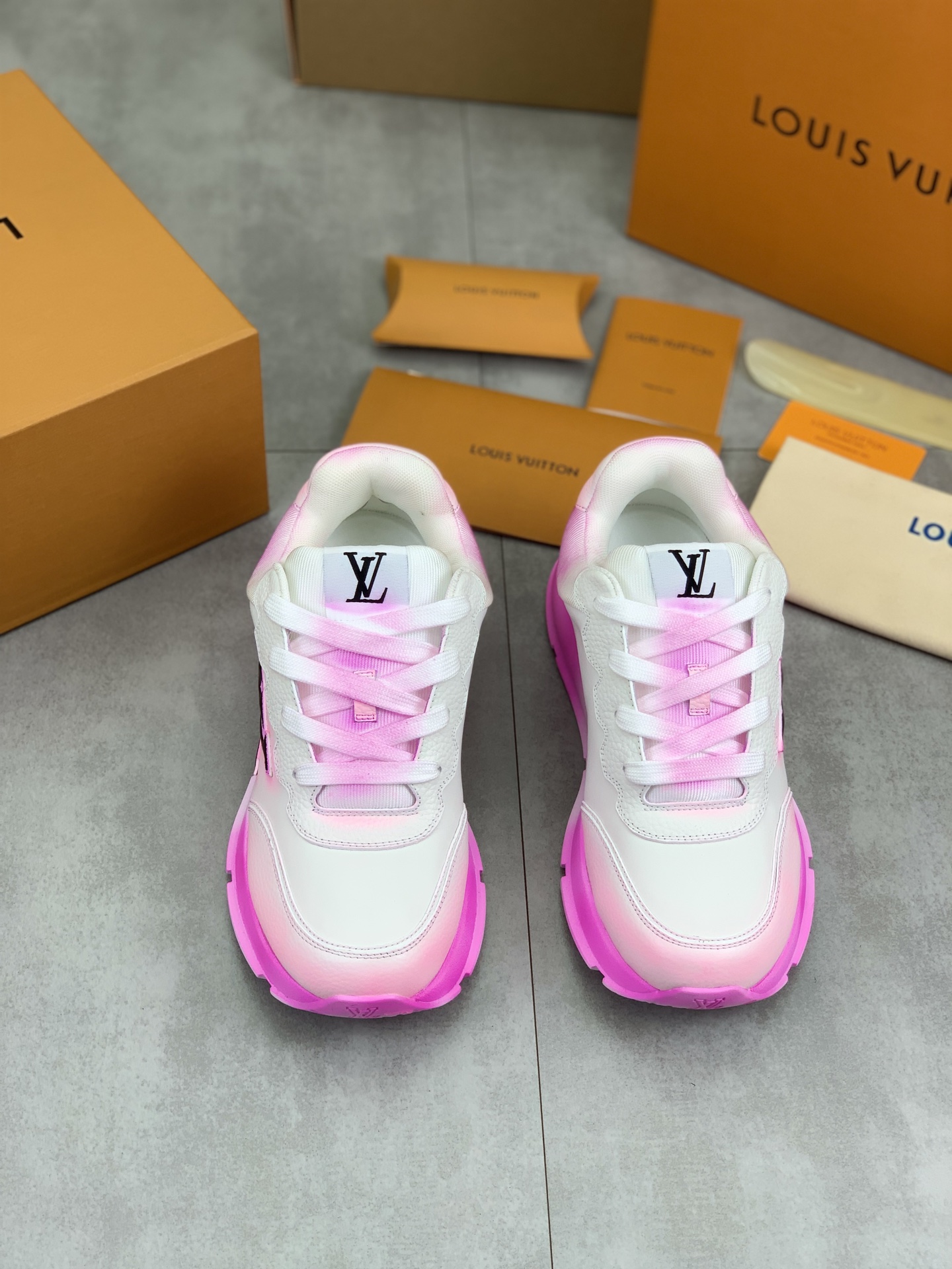 Louis Vuitton Women's LV Trainer Sneaker Pink/White Leather Size 35-44 3 i1745482894738 2142 0 1
