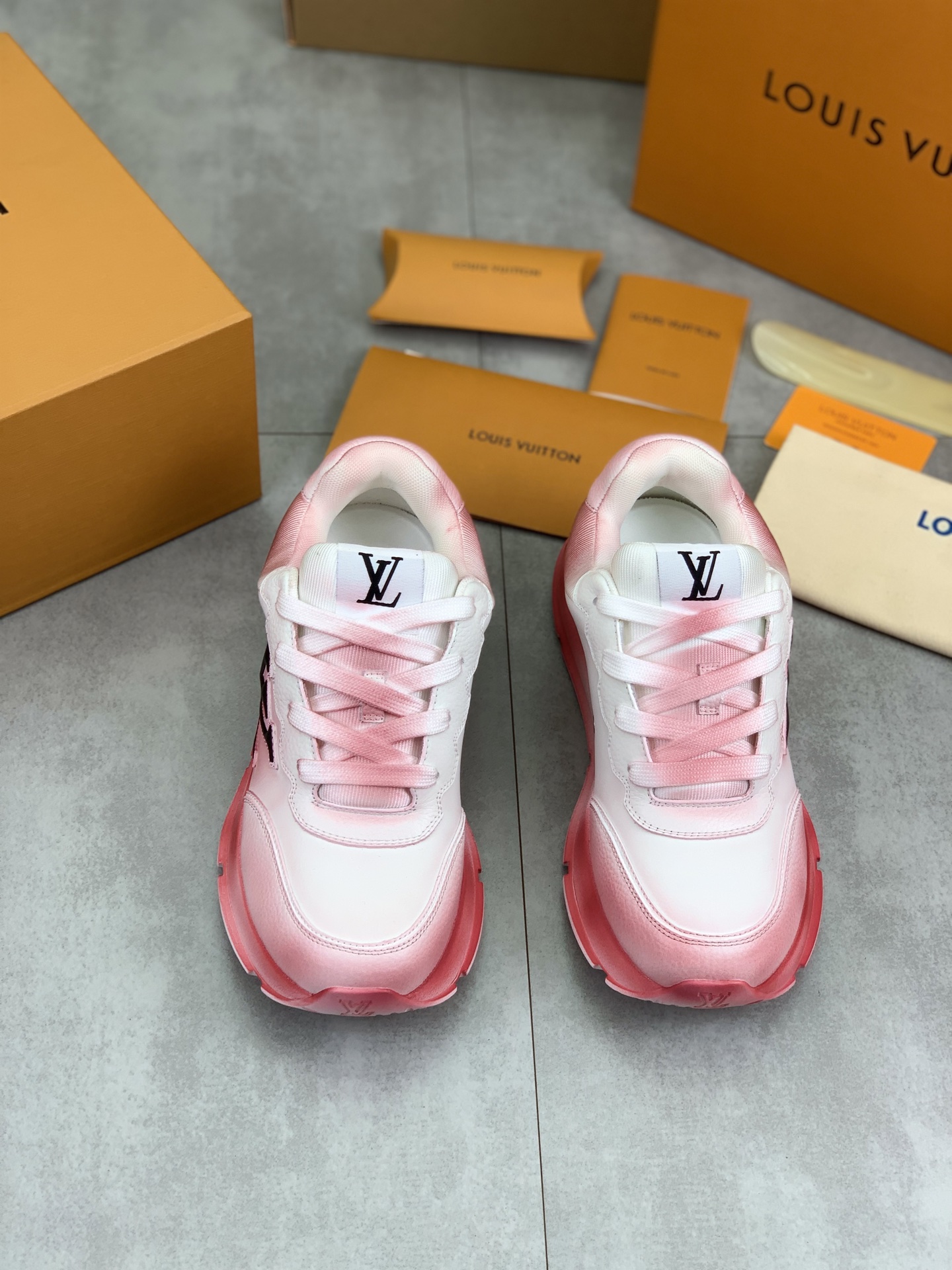 Louis Vuitton Women's Run Away Pulse Sneaker Pink Leather 3 i1745482946728 8586 0 1