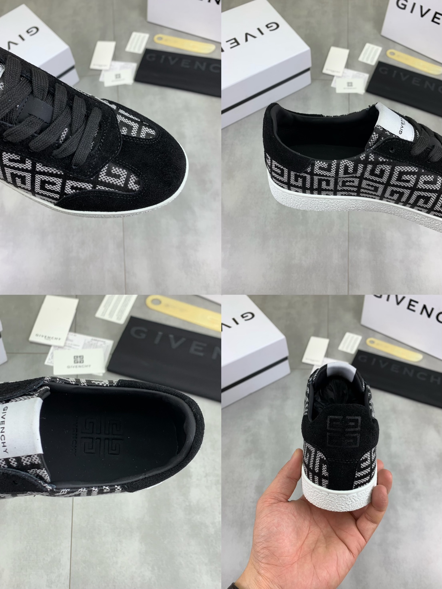 Givenchy Men's Low-Top Sneakers in Black Patterned Leather, Sizes 38-44 10 i1745768831835 1508 0 8