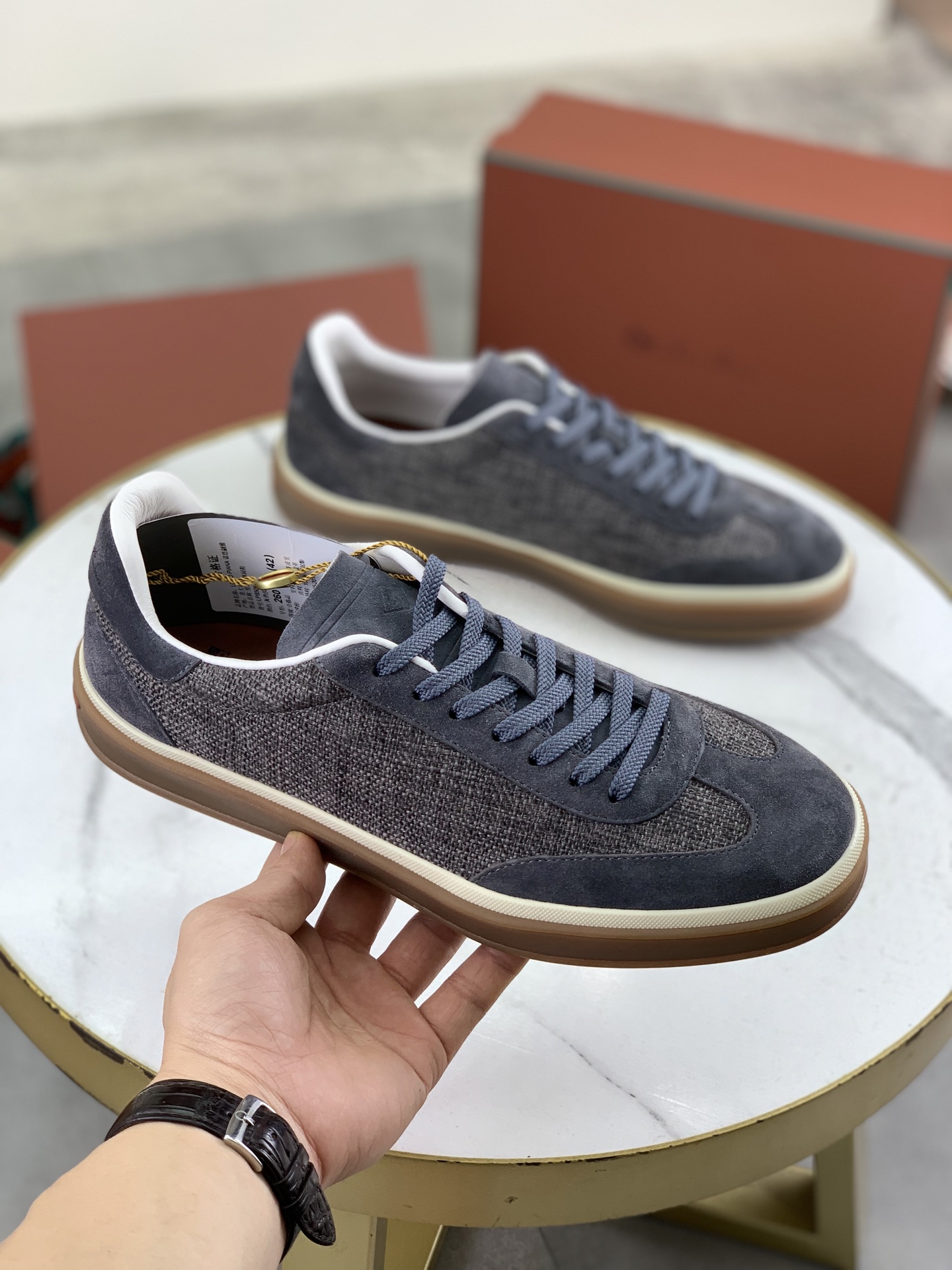 Loro Piana Men's Premium Quality Canvas Sneakers - Comfortable and Stylish 4 i1745768911308 5592 0 2