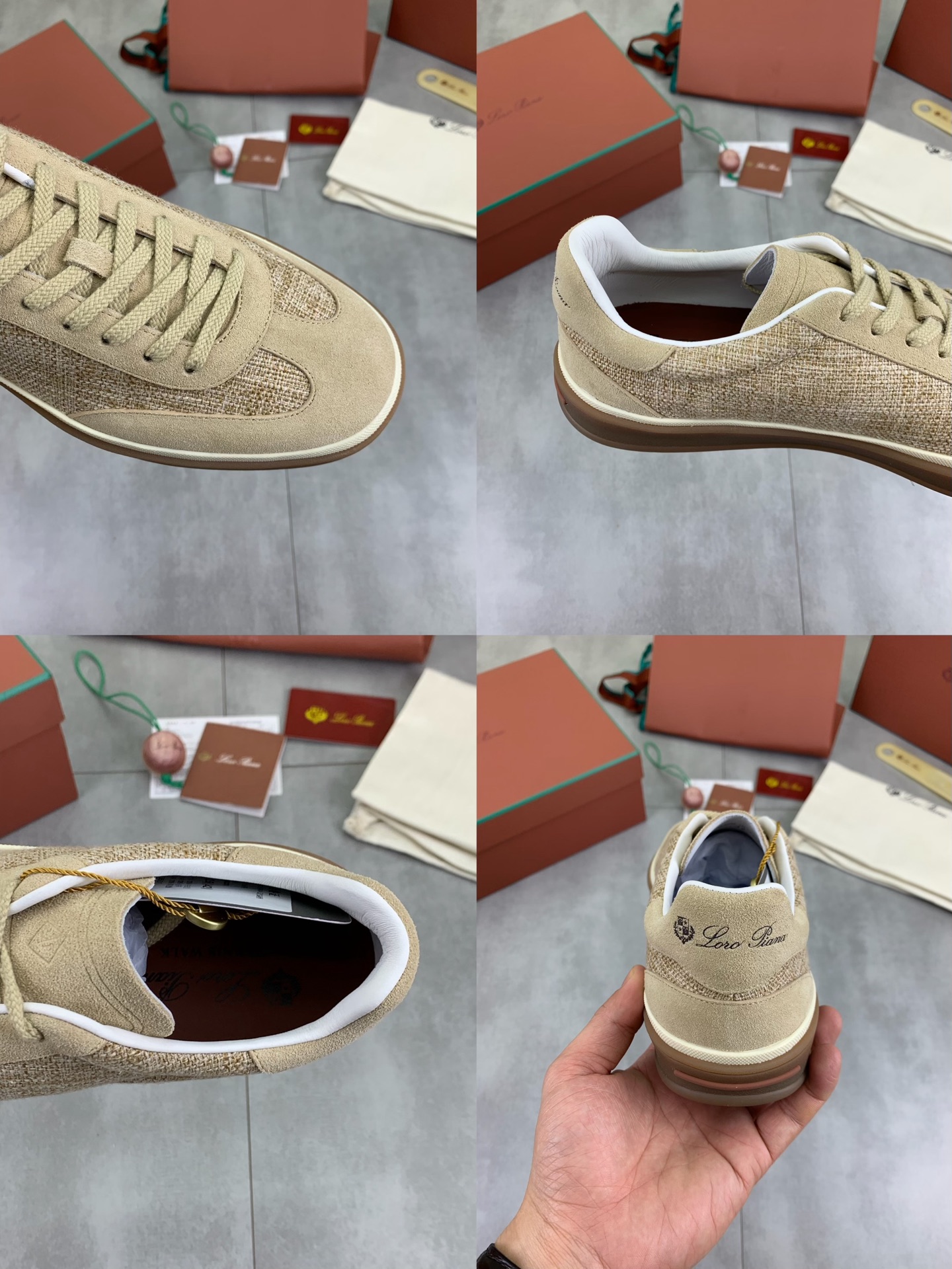Loro Piana Men's Beige Woven Fabric Sneakers, Italian Craftsmanship 10 i1745768956828 9761 0 8
