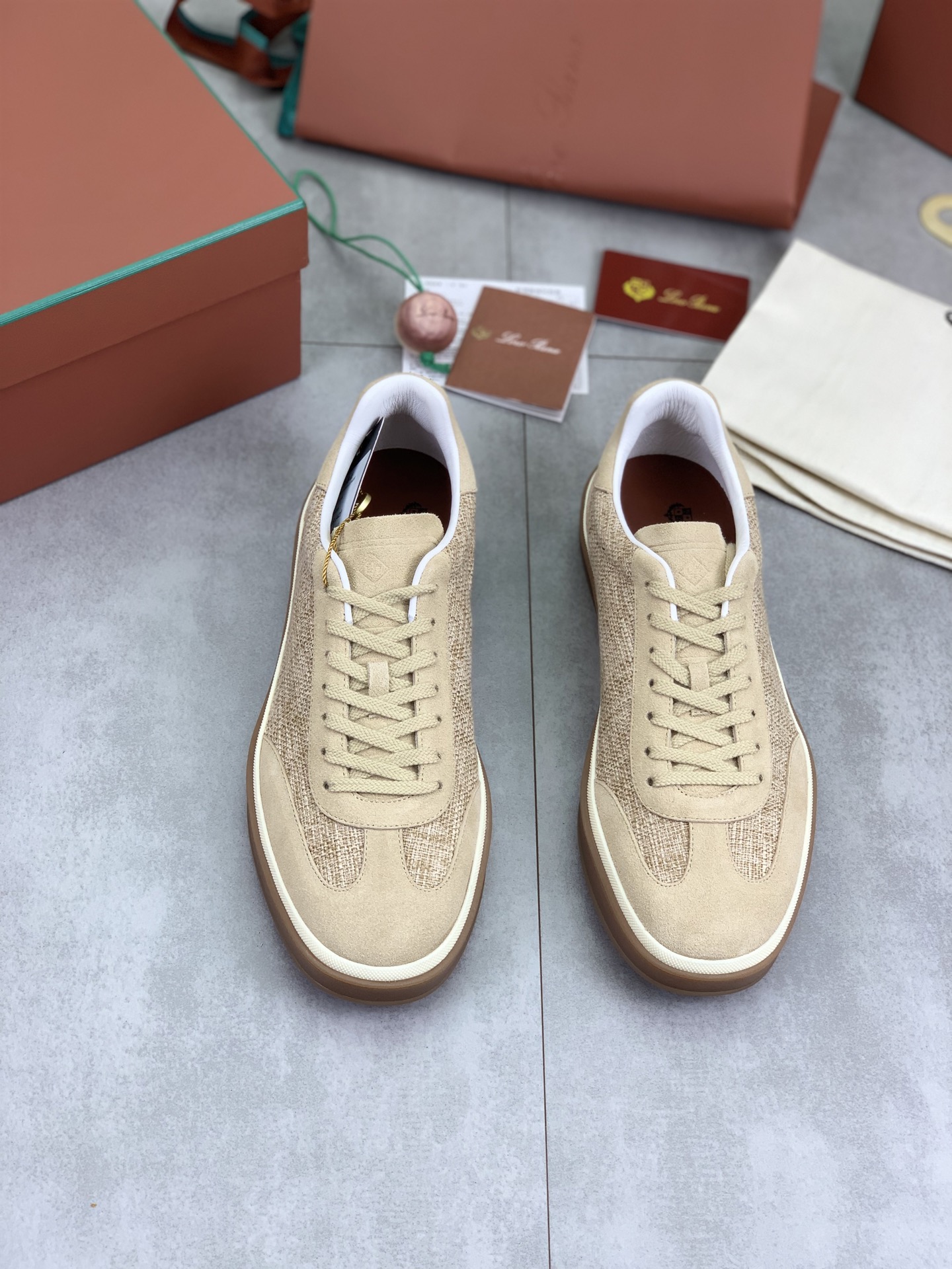 Loro Piana Men's Beige Woven Fabric Sneakers, Italian Craftsmanship 3 i1745768957427 4036 0 1