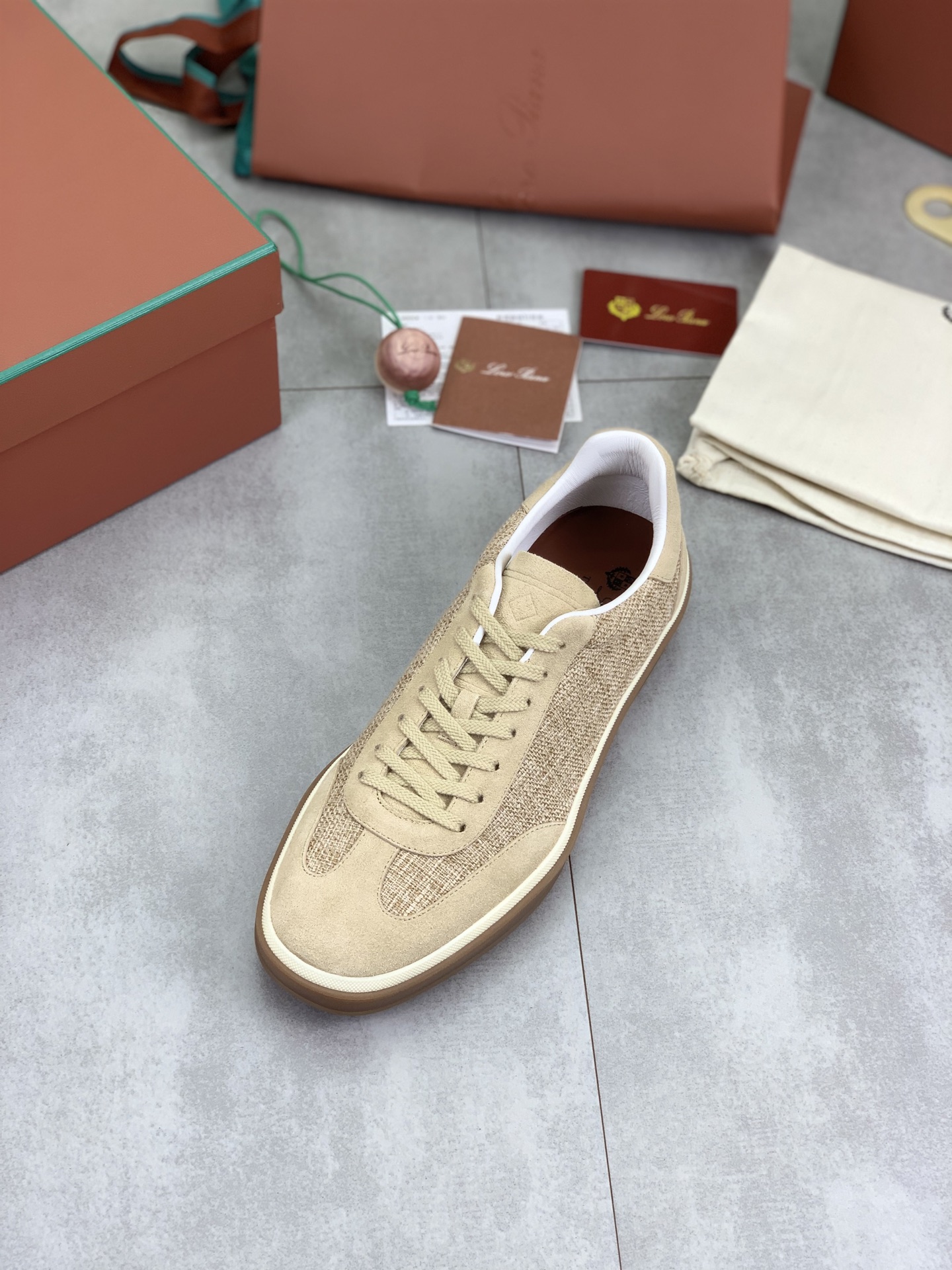 Loro Piana Men's Beige Woven Fabric Sneakers, Italian Craftsmanship 5 i1745768959016 8418 0 3