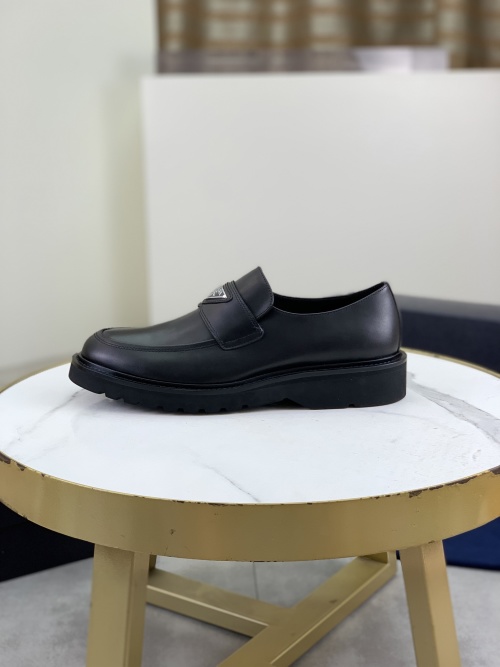 Prada Men's Business Casual Leather Loafers - Comfortable & Luxurious 1 Prada Men's Business Casual Leather Loafers - Comfortable & Luxurious