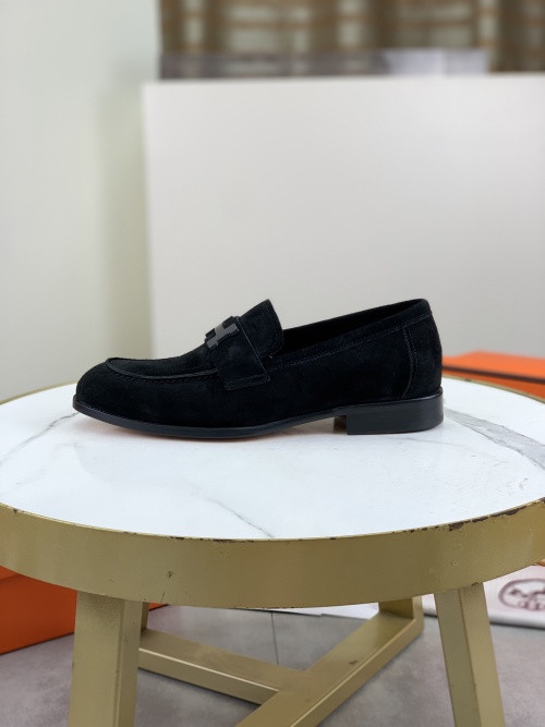 Hermes Men's Black Suede Leather Loafers Slip-Ons Dress Shoes Size 39-45 1 Hermes Men's Black Suede Leather Loafers Slip-Ons Dress Shoes Size 39-45