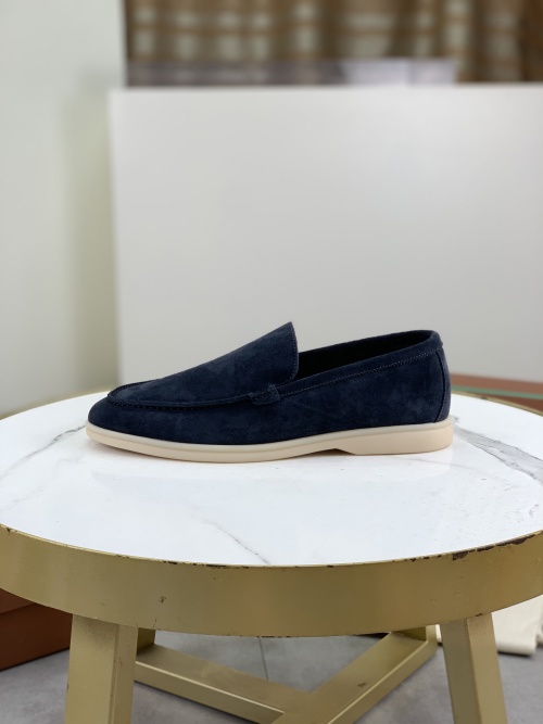 Loro Piana Men's Suede Leather Loafers Handmade Stitching Casual Shoes 1 Loro Piana Men's Suede Leather Loafers Handmade Stitching Casual Shoes