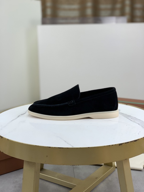 Loro Piana Suede Leather Loafers Handmade Stitching Casual Slip-Ons 1 Loro Piana Suede Leather Loafers Handmade Stitching Casual Slip-Ons