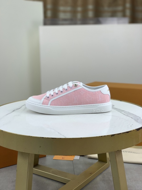 Louis Vuitton Time Out Sneakers Pink Canvas Women's Size 35-40 Top Version 1 Louis Vuitton Time Out Sneakers Pink Canvas Women's Size 35-40 Top Version
