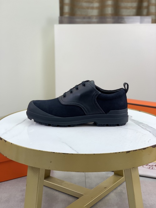 Hermes Men's Fashion Dress Casual Leather Lace-Up Shoes - Black 1 Hermes Men's Fashion Dress Casual Leather Lace-Up Shoes - Black