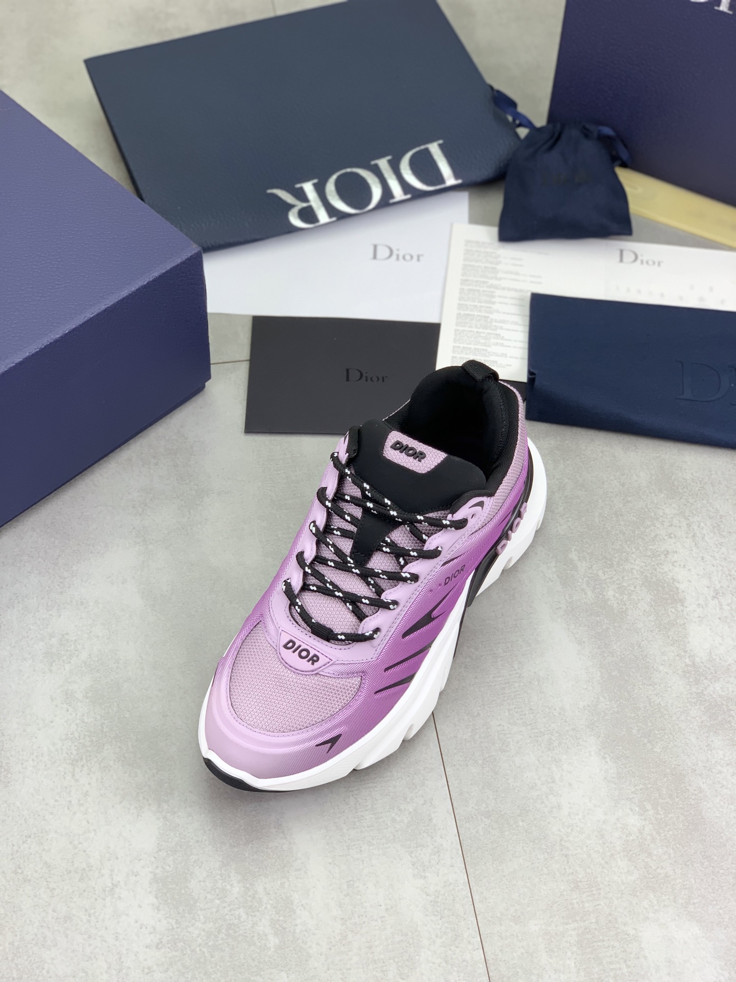 Dior Chrono High-End Sneakers: Purple, Stylish, Comfortable, Size 38-44 5 i1746890590380 1483 0 3