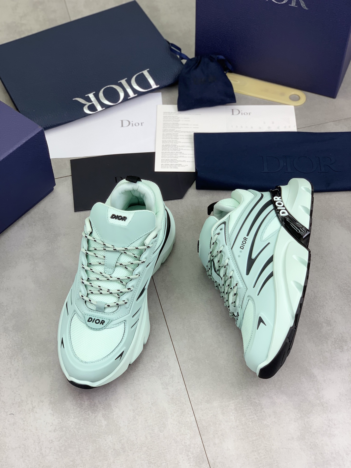 Dior Chrono Mint Green Sneakers Premium Running Shoes, Sizes 38-44 6 i1746890725070 8815 0 4
