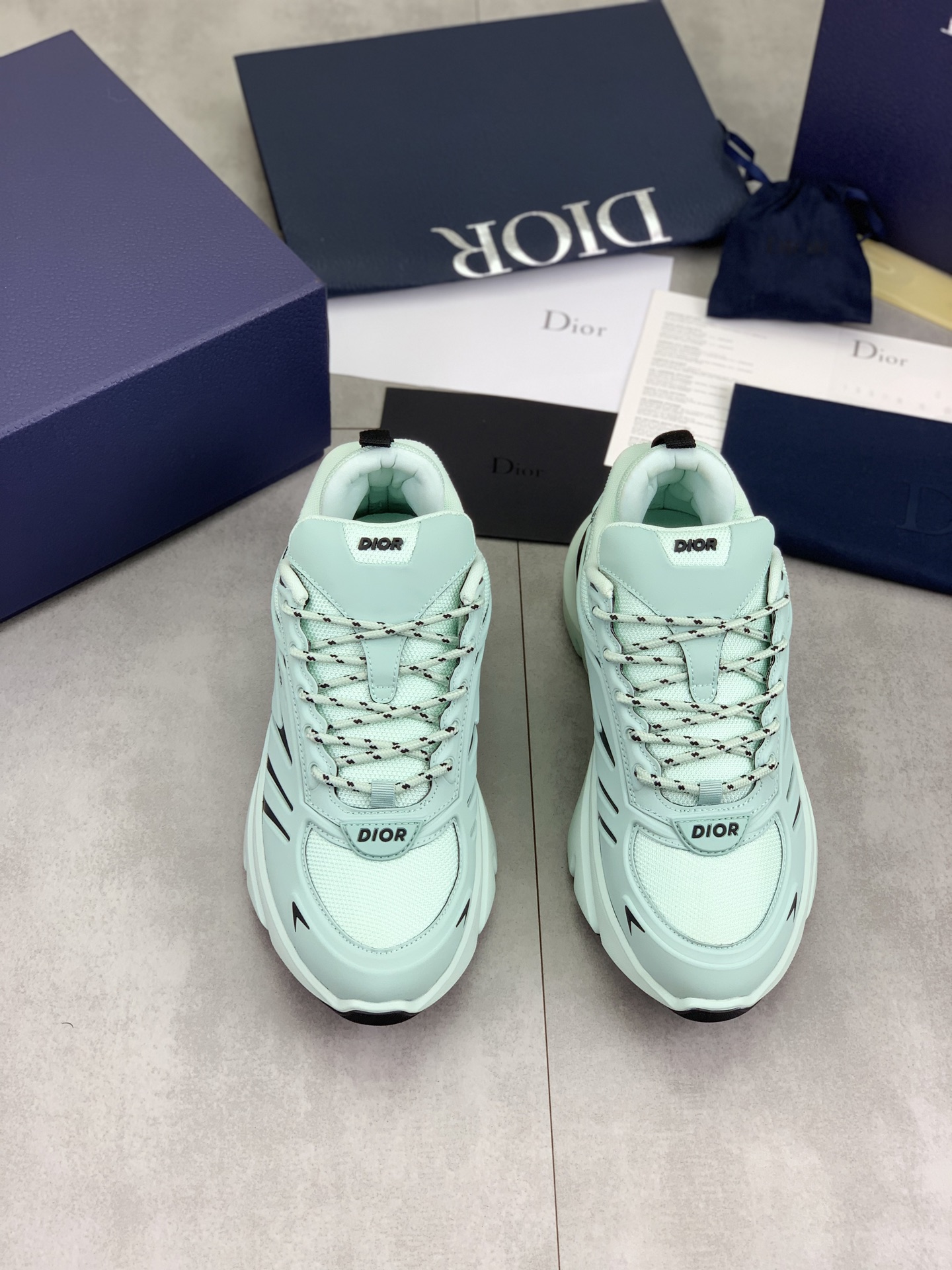 Dior Chrono Mint Green Sneakers Premium Running Shoes, Sizes 38-44 3 i1746890726588 7483 0 1
