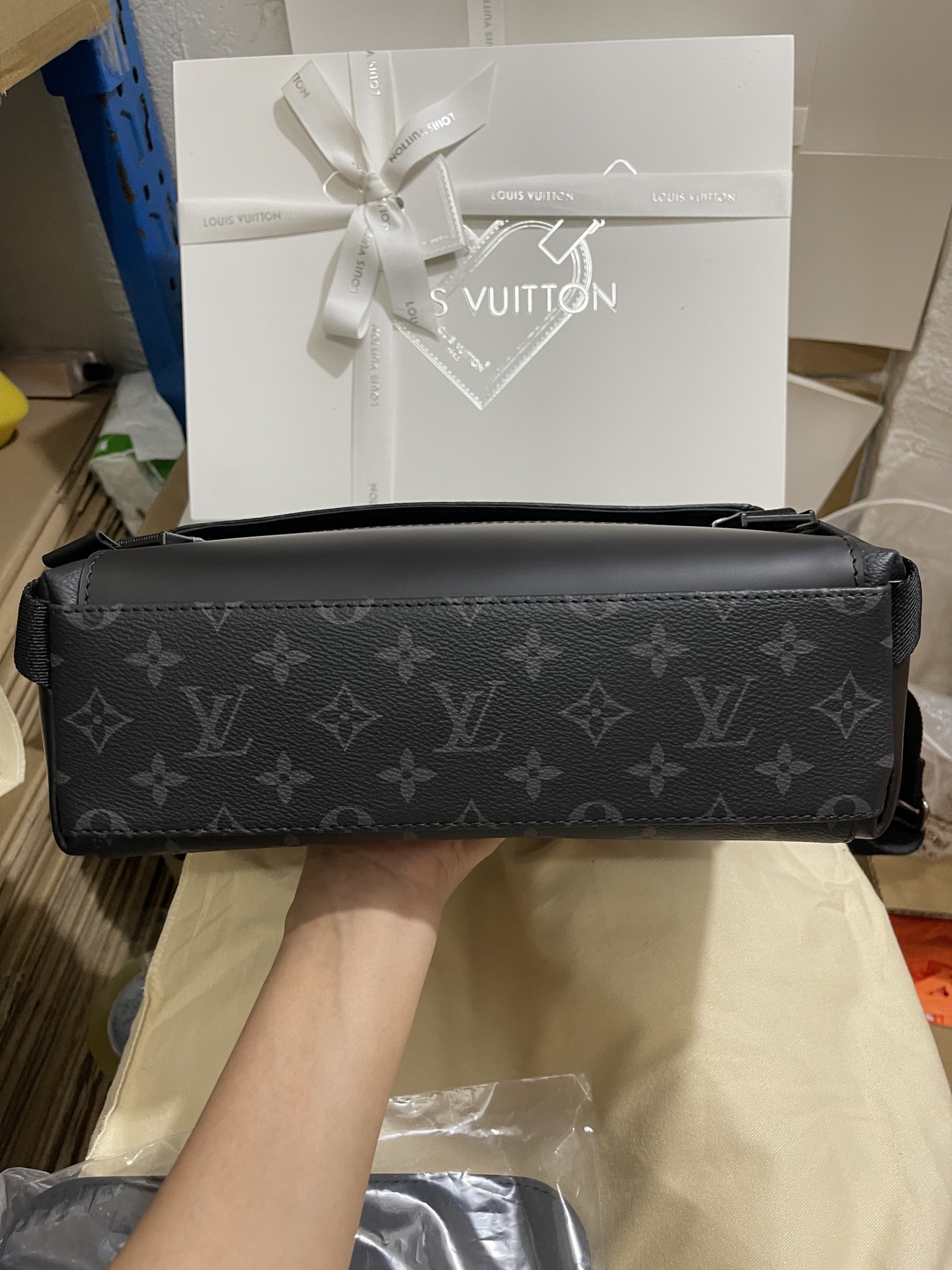 正品级法国版SP免检 客定✈️发货实拍👜 黑武士邮差包 M40511