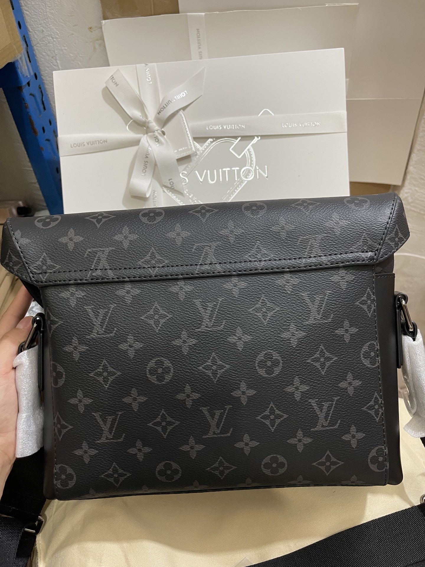 正品级法国版SP免检 客定✈️发货实拍👜 黑武士邮差包 M40511