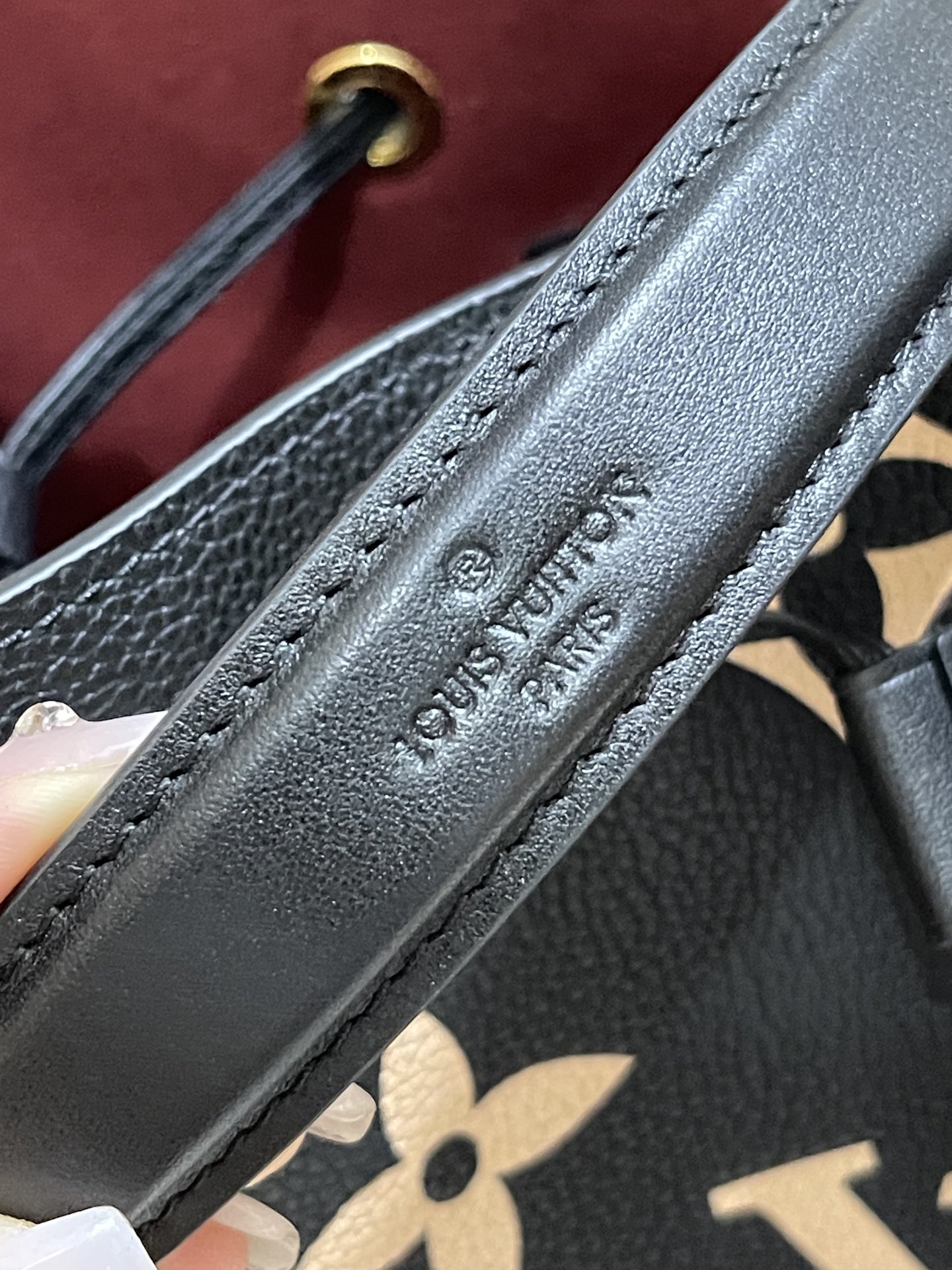 正品级法国版SP免检 客定✈️发货实拍👜全皮水桶包黑色 M45497