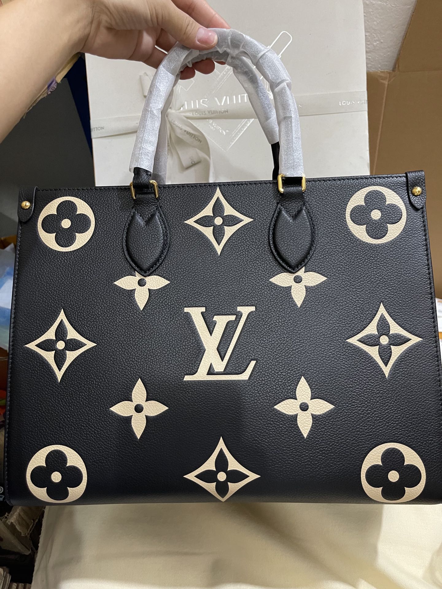 正品级法国版SP免检 客定✈️发货实拍👜 黑丝印托特包 M45495
