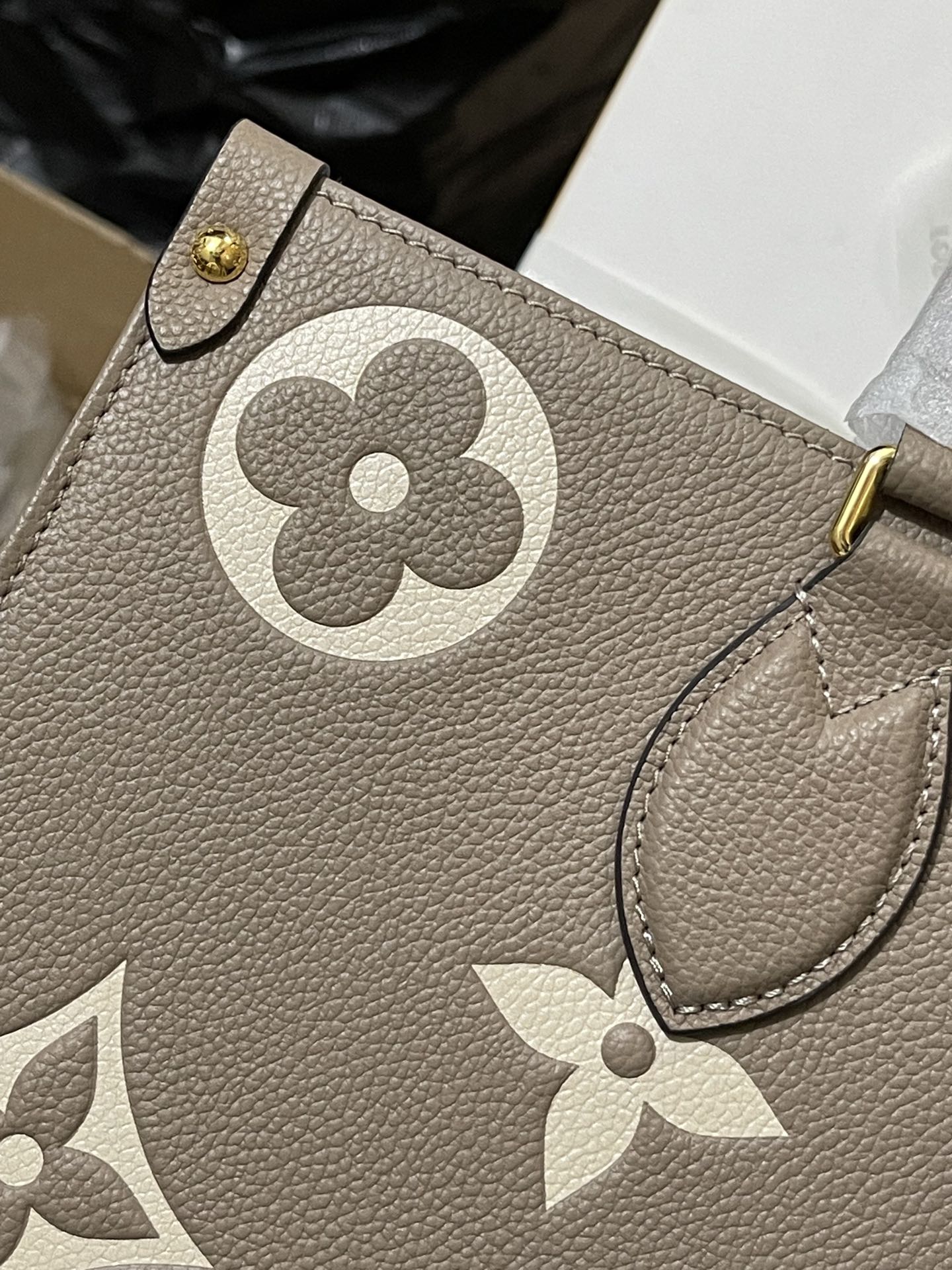 正品级法国版SP免检 客定✈️发货实拍👜 灰色印托特包中号 全皮M45494