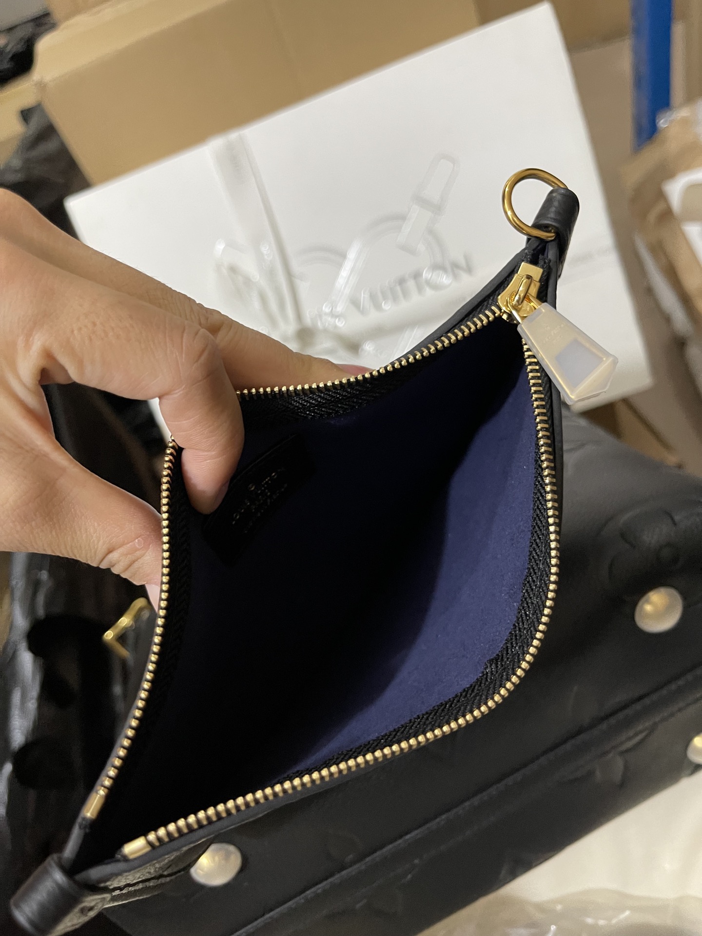 正品级法国版SP免检 客定✈️发货实拍👜全皮Carryall黑色压花 M46388