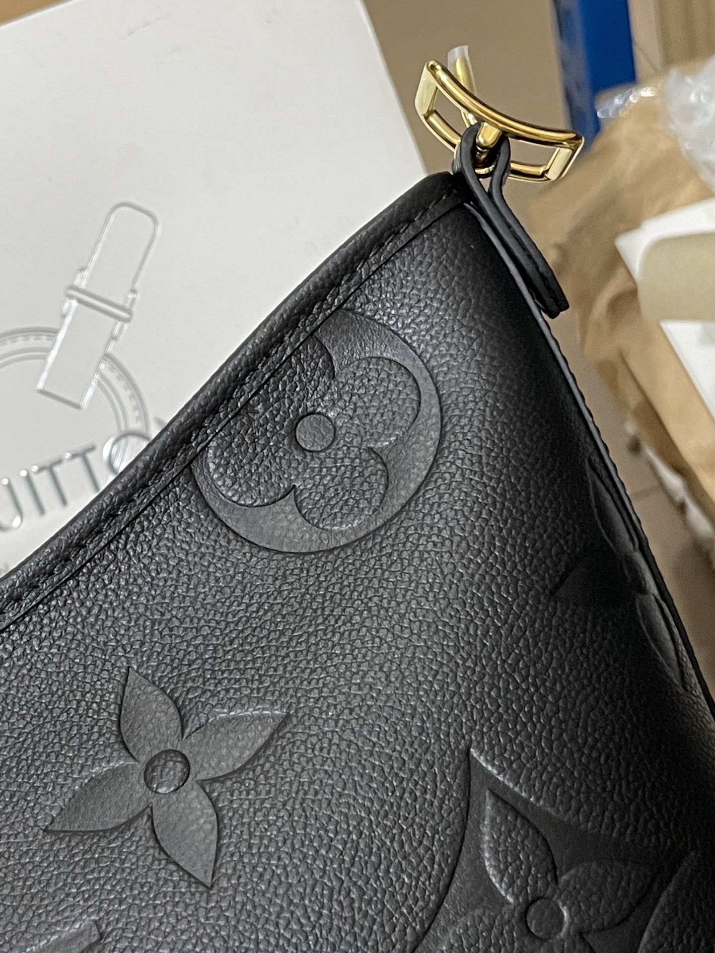 正品级法国版SP免检 客定✈️发货实拍👜全皮Carryall黑色压花 M46388