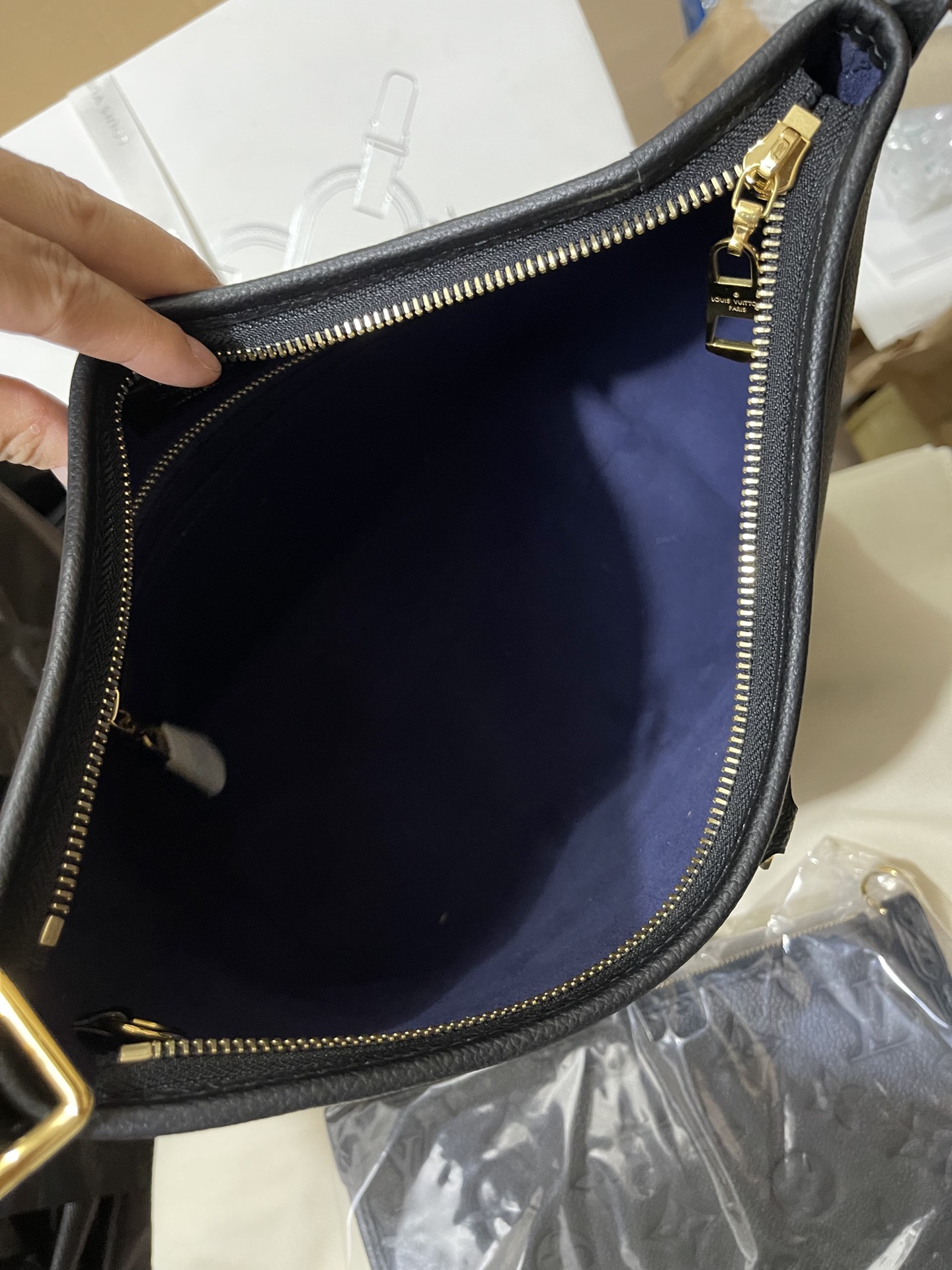 正品级法国版SP免检 客定✈️发货实拍👜全皮Carryall黑色压花 M46388