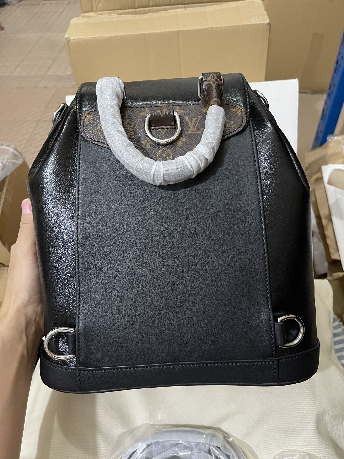 正品级法国版SP免检 客定✈️发货实拍👜全皮双肩背包羊皮 M12587