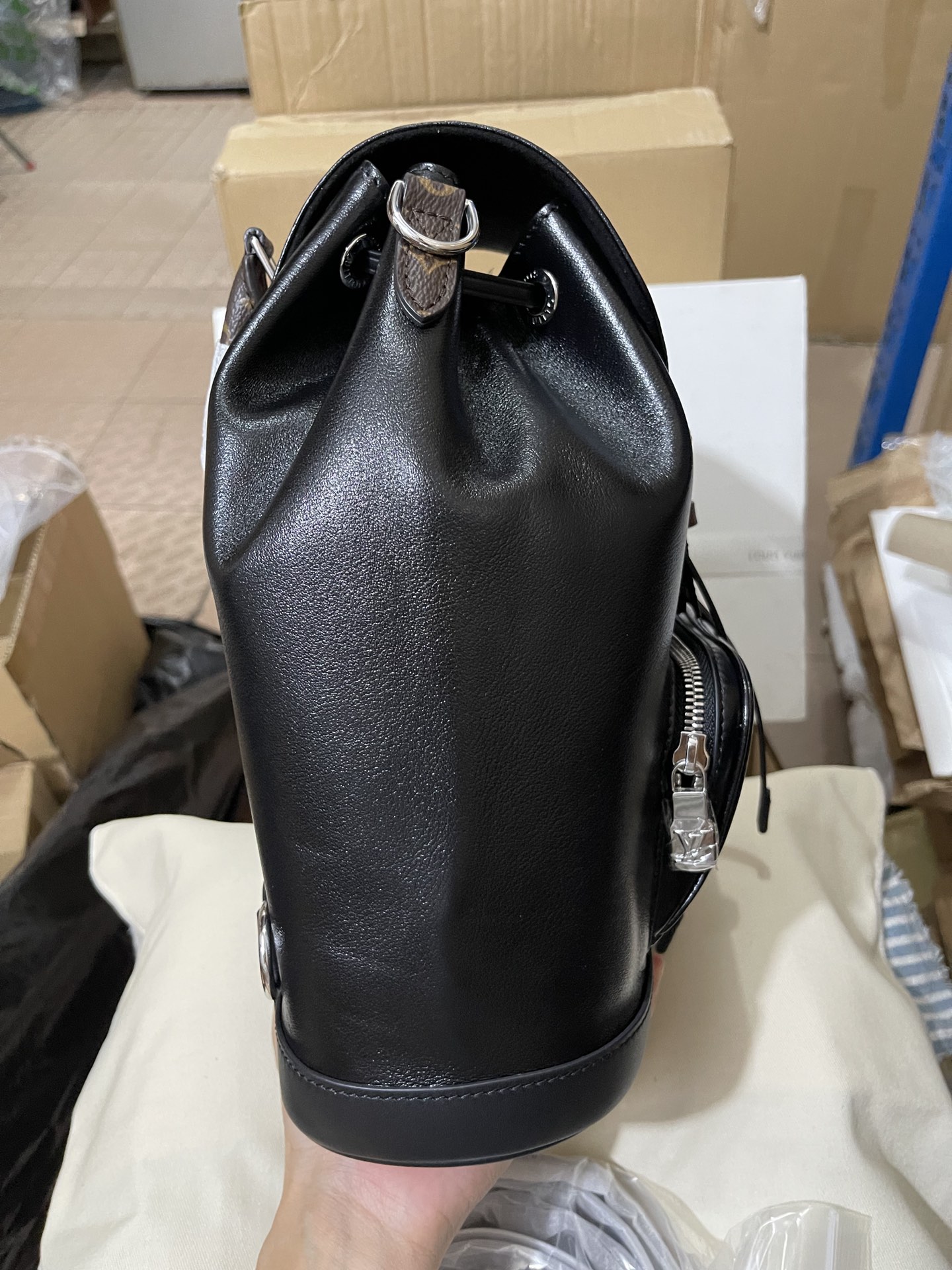 正品级法国版SP免检 客定✈️发货实拍👜全皮双肩背包羊皮 M12587