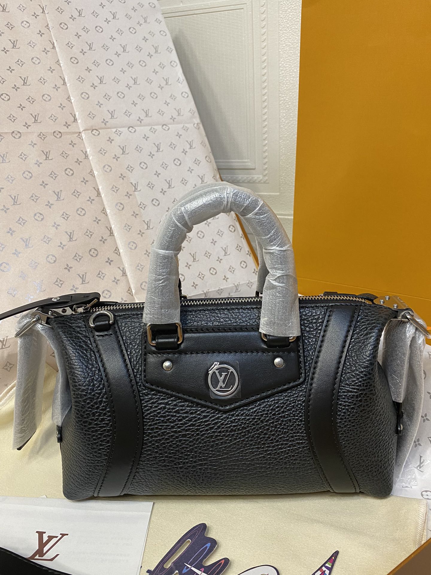 NANO LV BIKER 全皮机车包手袋 M14514黑色