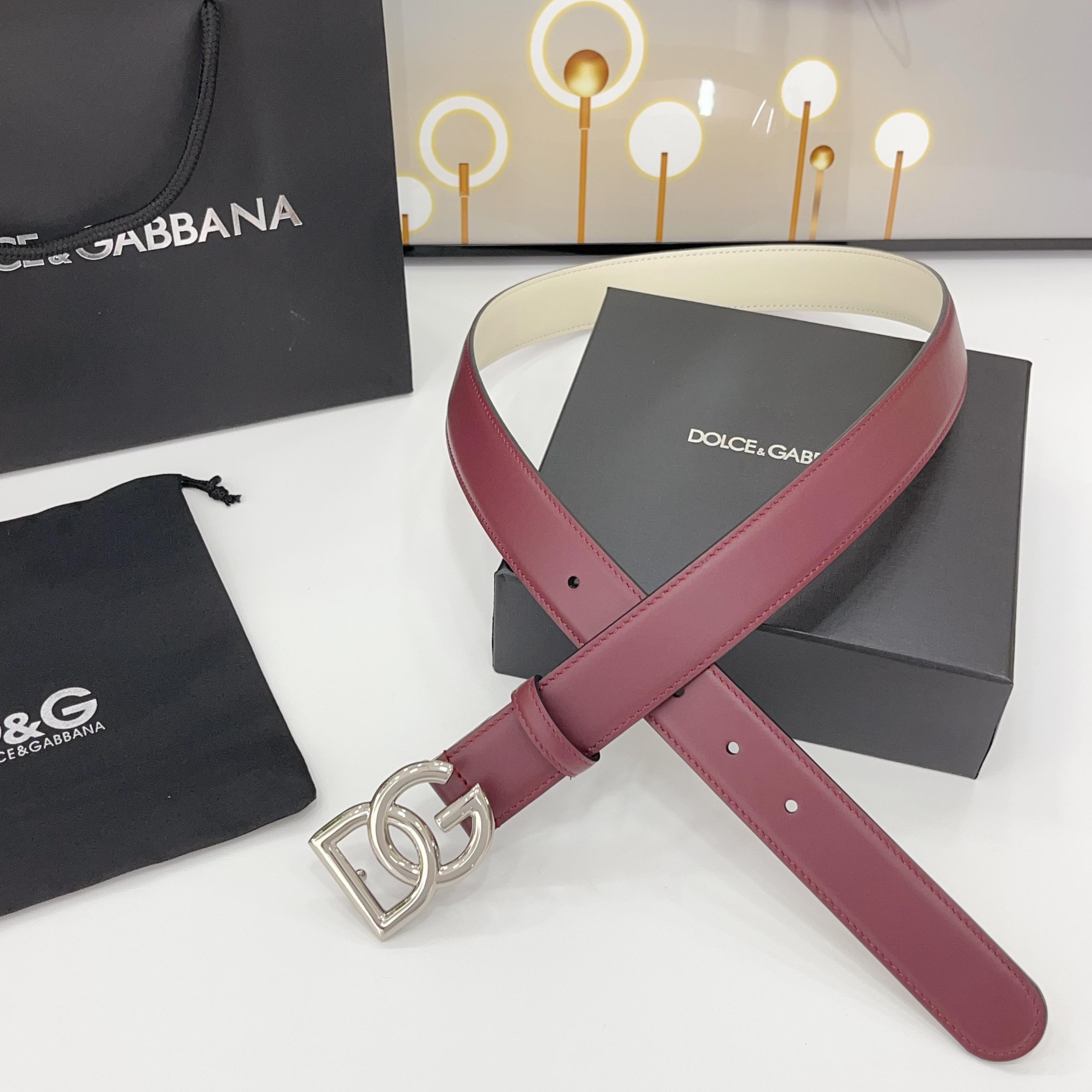 D&G腰带 3.0cm头层牛皮搭配铜扣，经典时尚码数:75.80.85.90.95.100.105