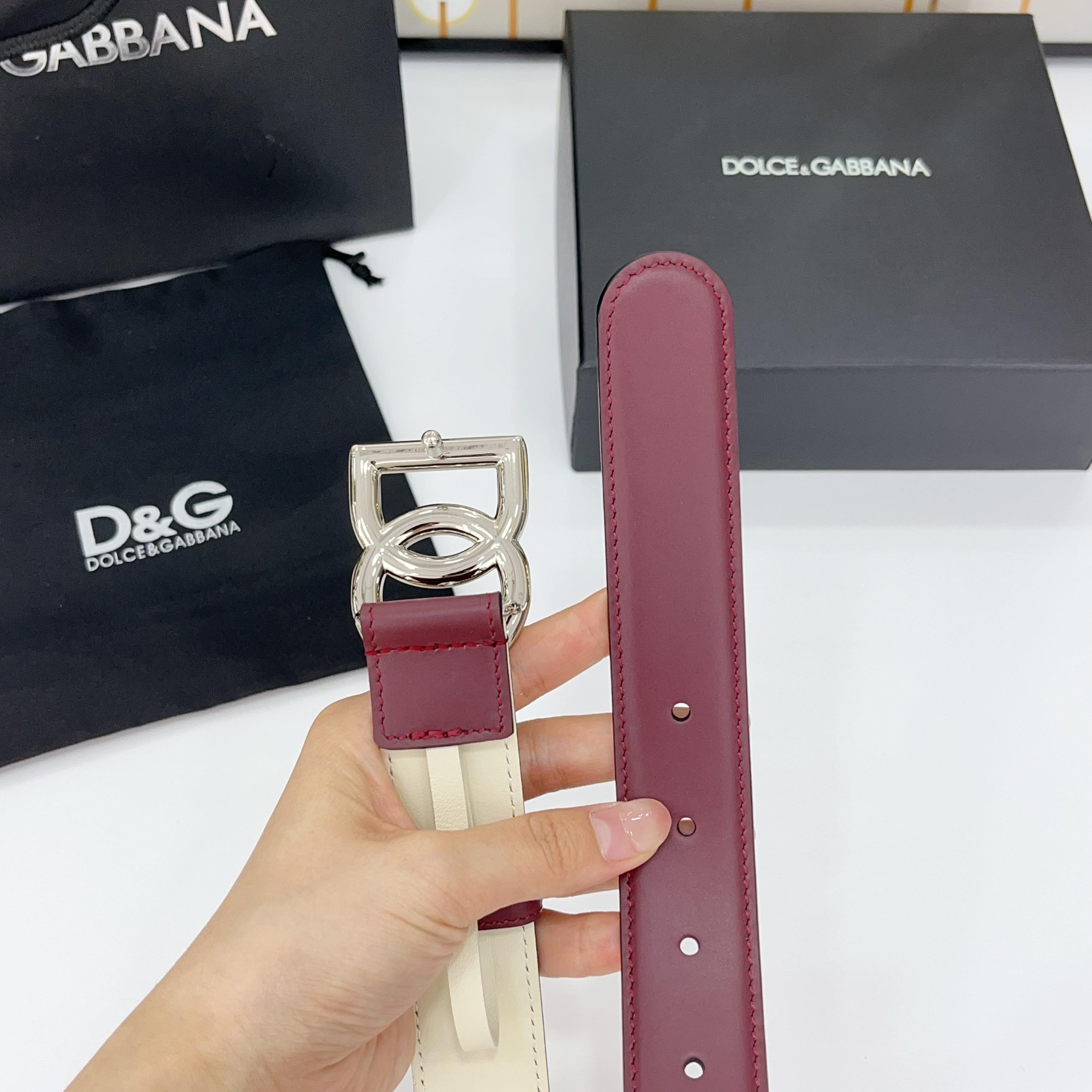 D&G腰带 3.0cm头层牛皮搭配铜扣，经典时尚码数:75.80.85.90.95.100.105