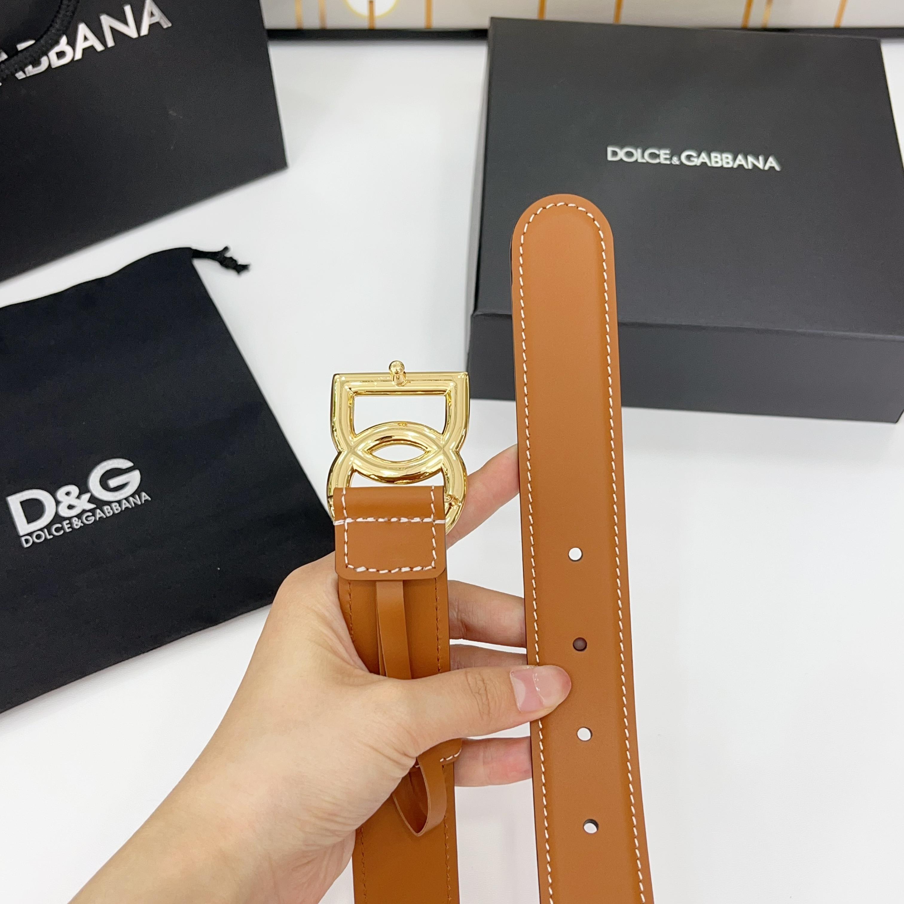 D&G腰带 3.0cm头层牛皮搭配铜扣，经典时尚码数:75.80.85.90.95.100.105