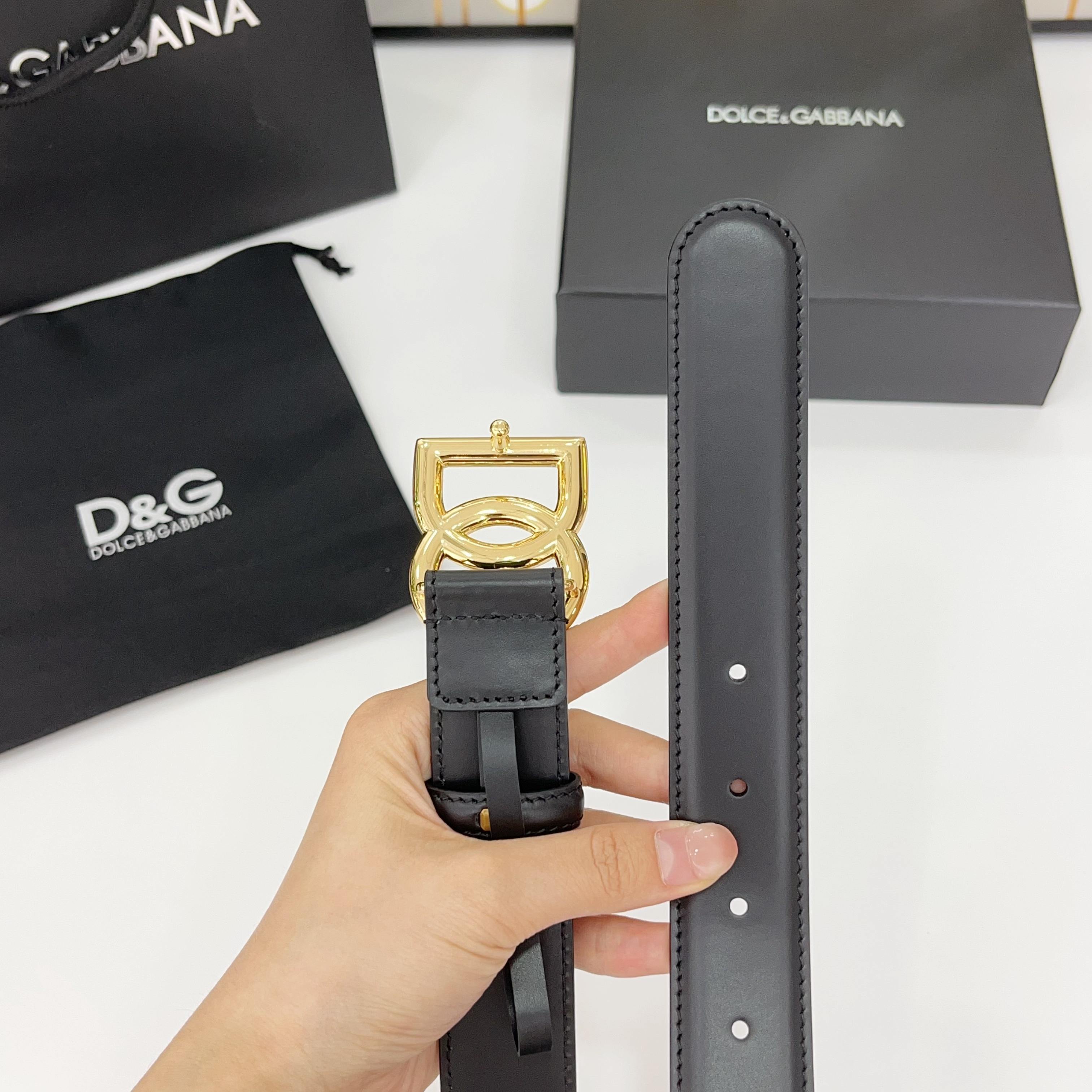 D&G腰带 3.0cm头层牛皮搭配铜扣，经典时尚码数:75.80.85.90.95.100.105