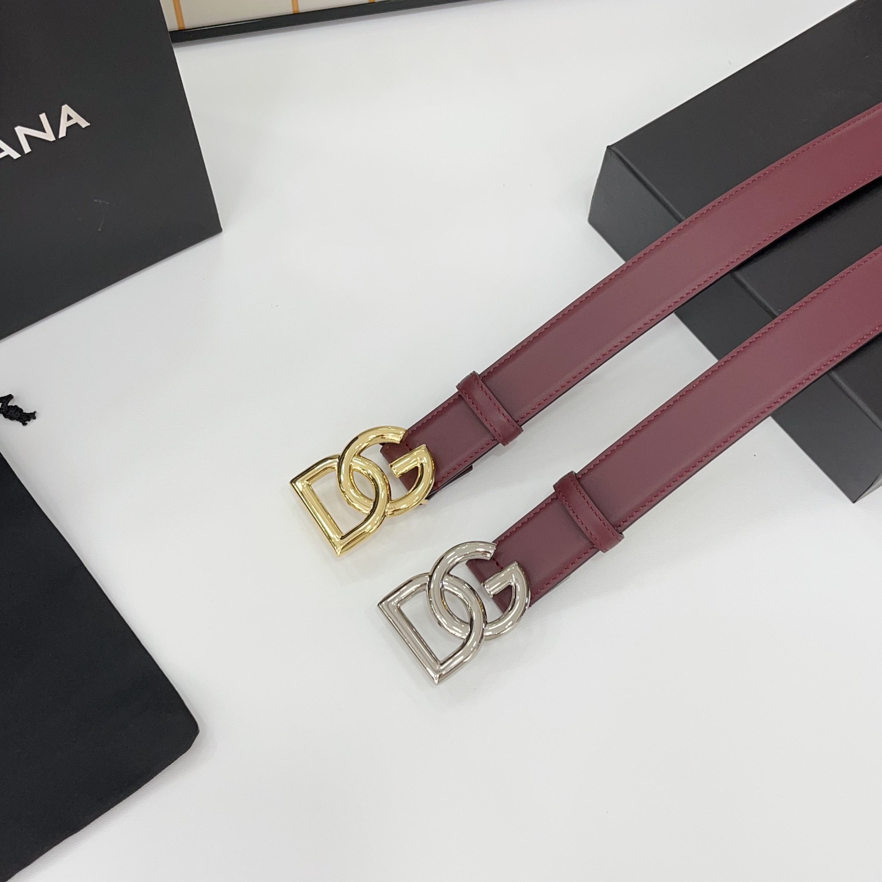 D&G腰带 3.0cm头层牛皮搭配铜扣，经典时尚码数:75.80.85.90.95.100.105