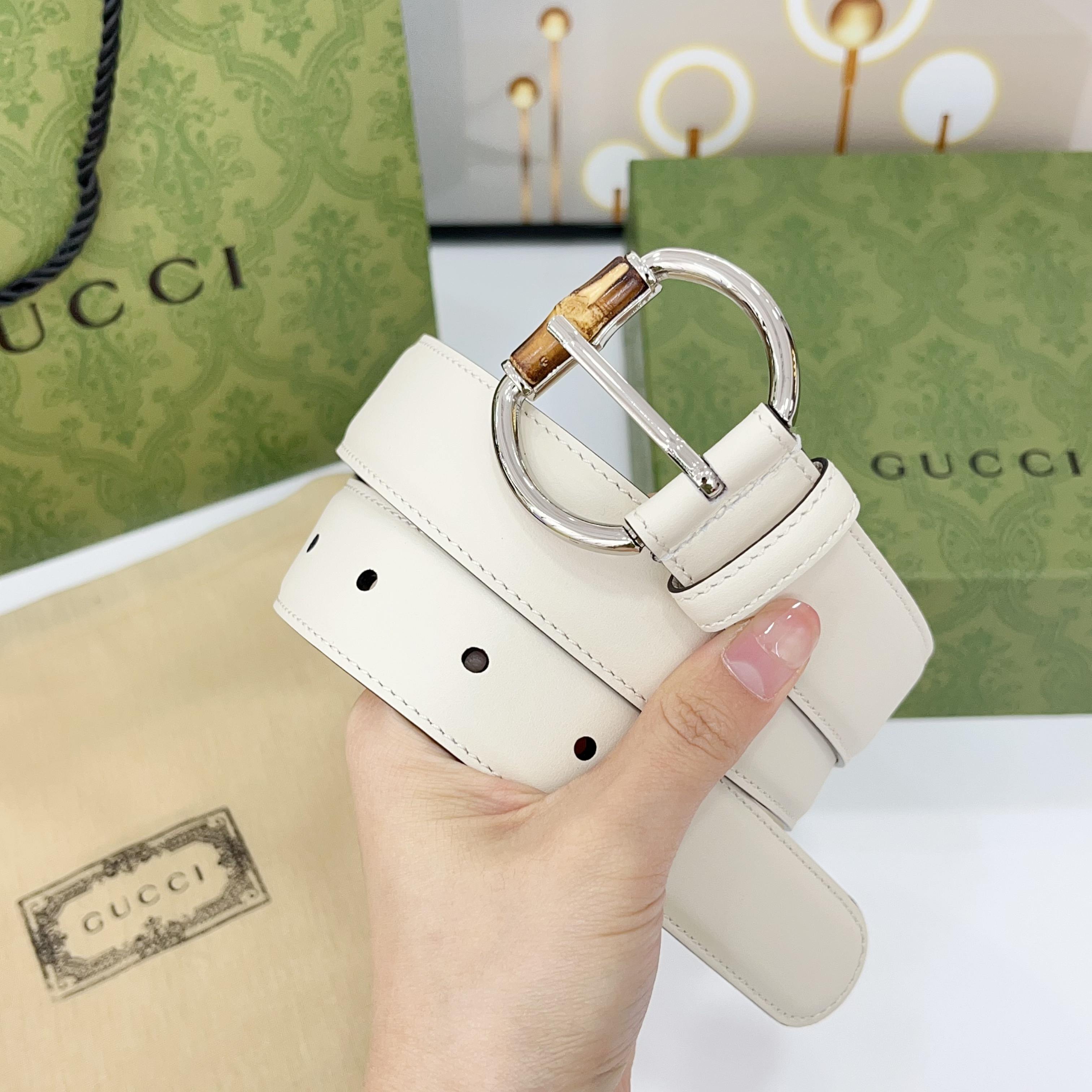  Gucci古驰  3.0cm
新款竹节针扣搭配双面头层牛皮腰带，时尚百搭
码数：75 80 85 90