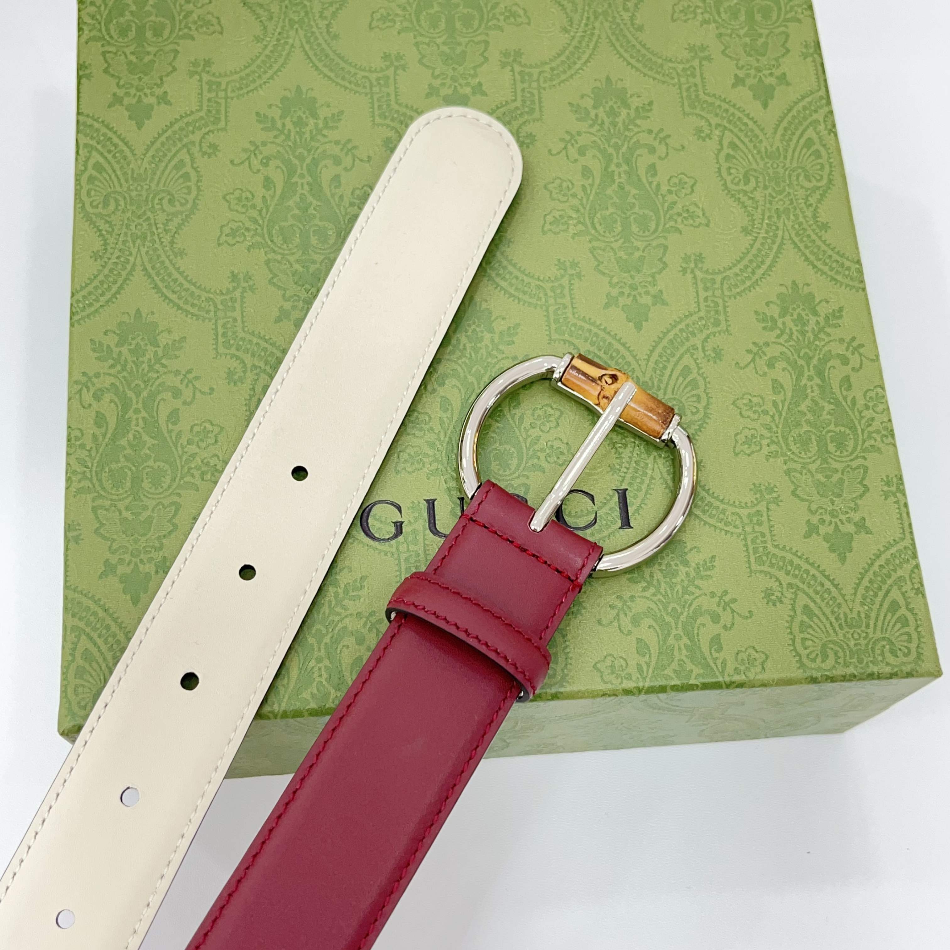  Gucci古驰  3.0cm
新款竹节针扣搭配双面头层牛皮腰带，时尚百搭
码数：75 80 85 90