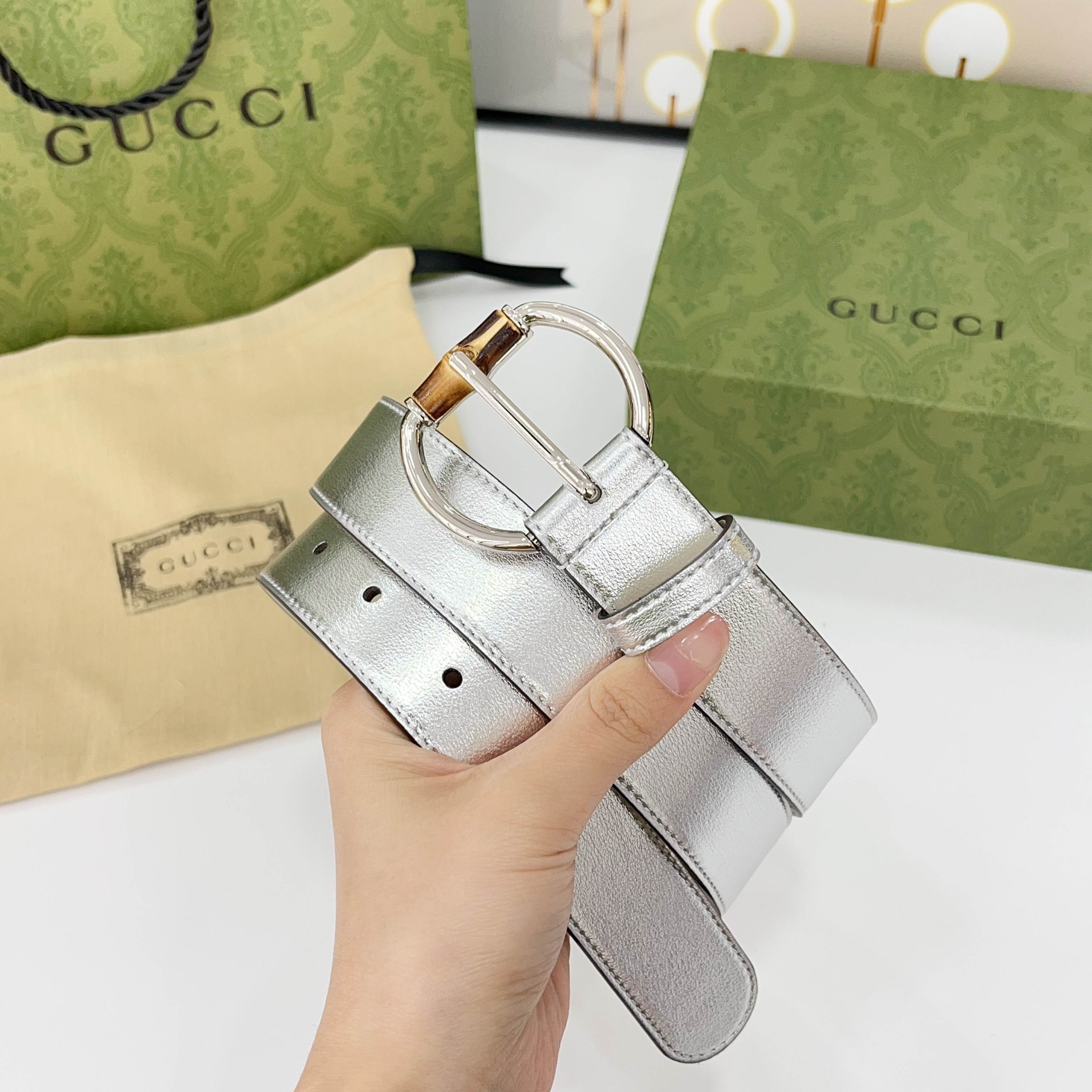  Gucci古驰  3.0cm
新款竹节针扣搭配双面头层牛皮腰带，时尚百搭
码数：75 80 85 90