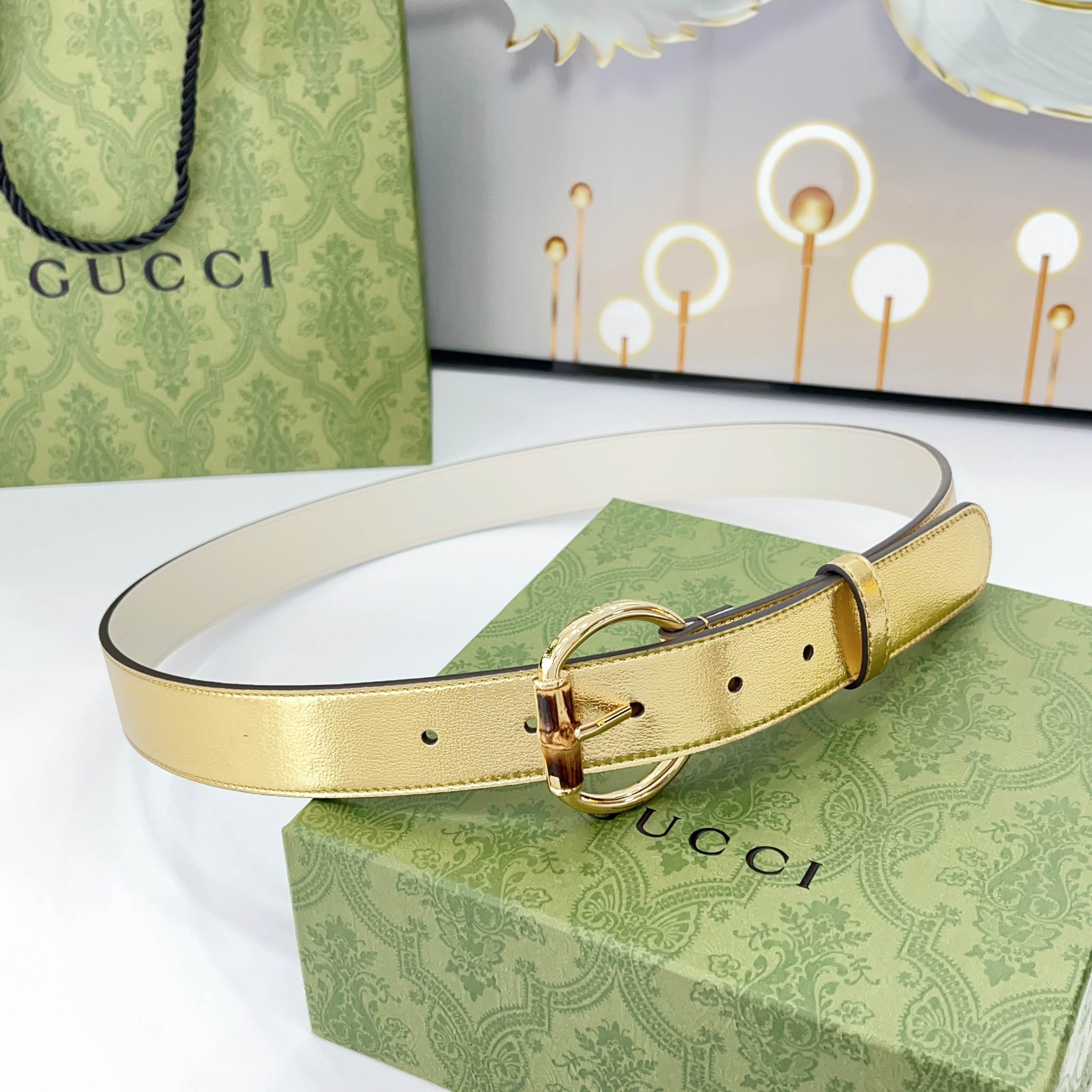  Gucci古驰  3.0cm
新款竹节针扣搭配双面头层牛皮腰带，时尚百搭
码数：75 80 85 90