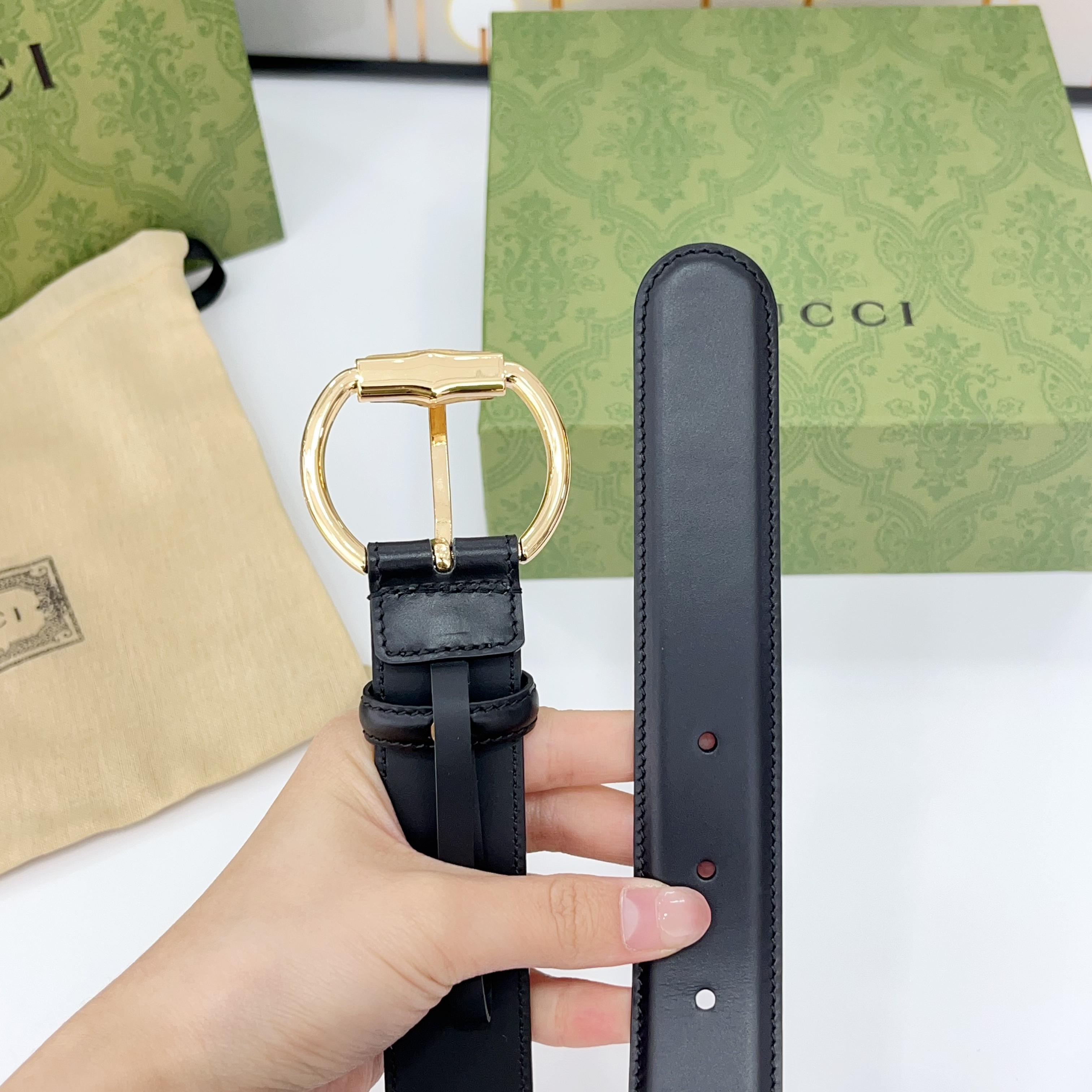  Gucci古驰  3.0cm
新款竹节针扣搭配双面头层牛皮腰带，时尚百搭
码数：75 80 85 90