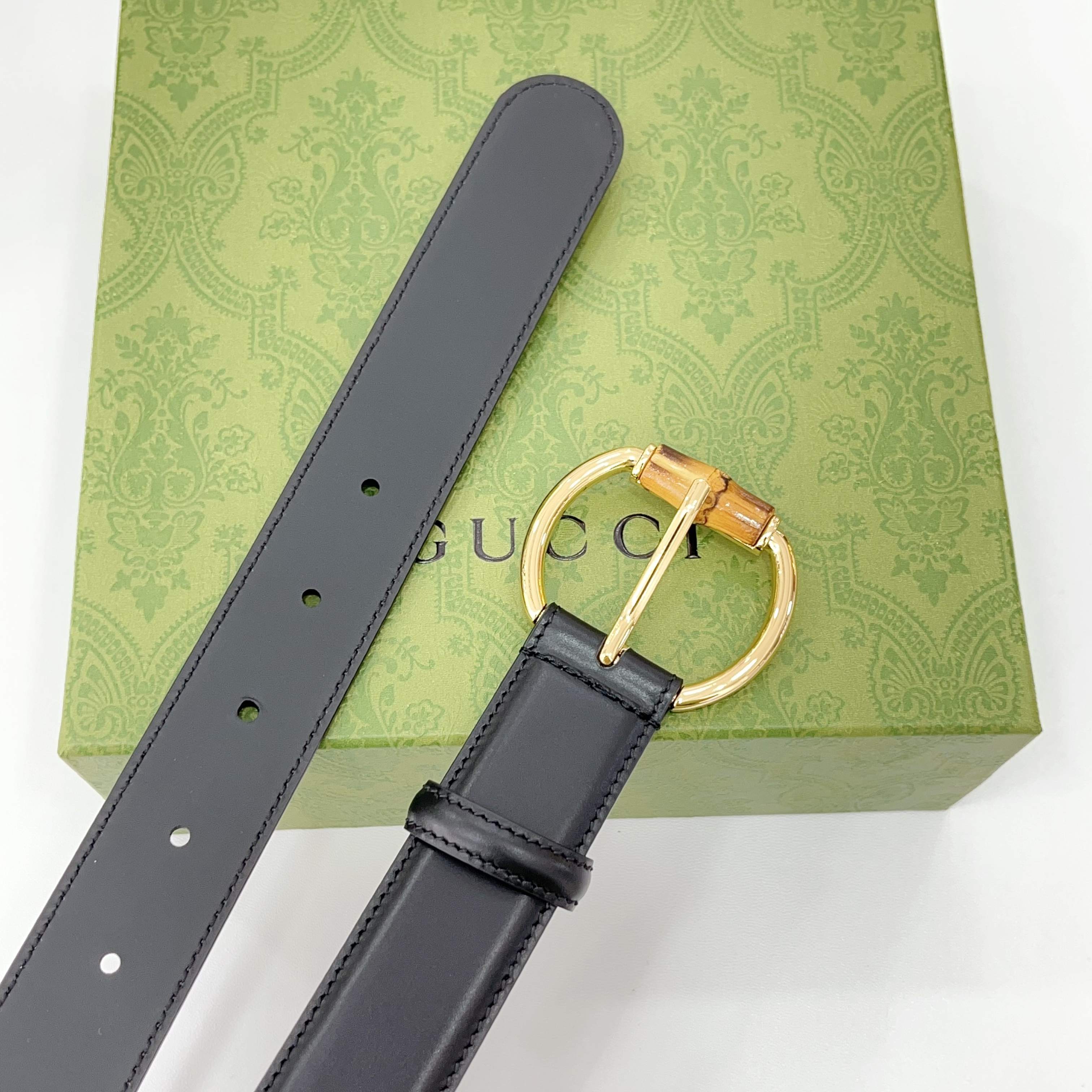  Gucci古驰  3.0cm
新款竹节针扣搭配双面头层牛皮腰带，时尚百搭
码数：75 80 85 90