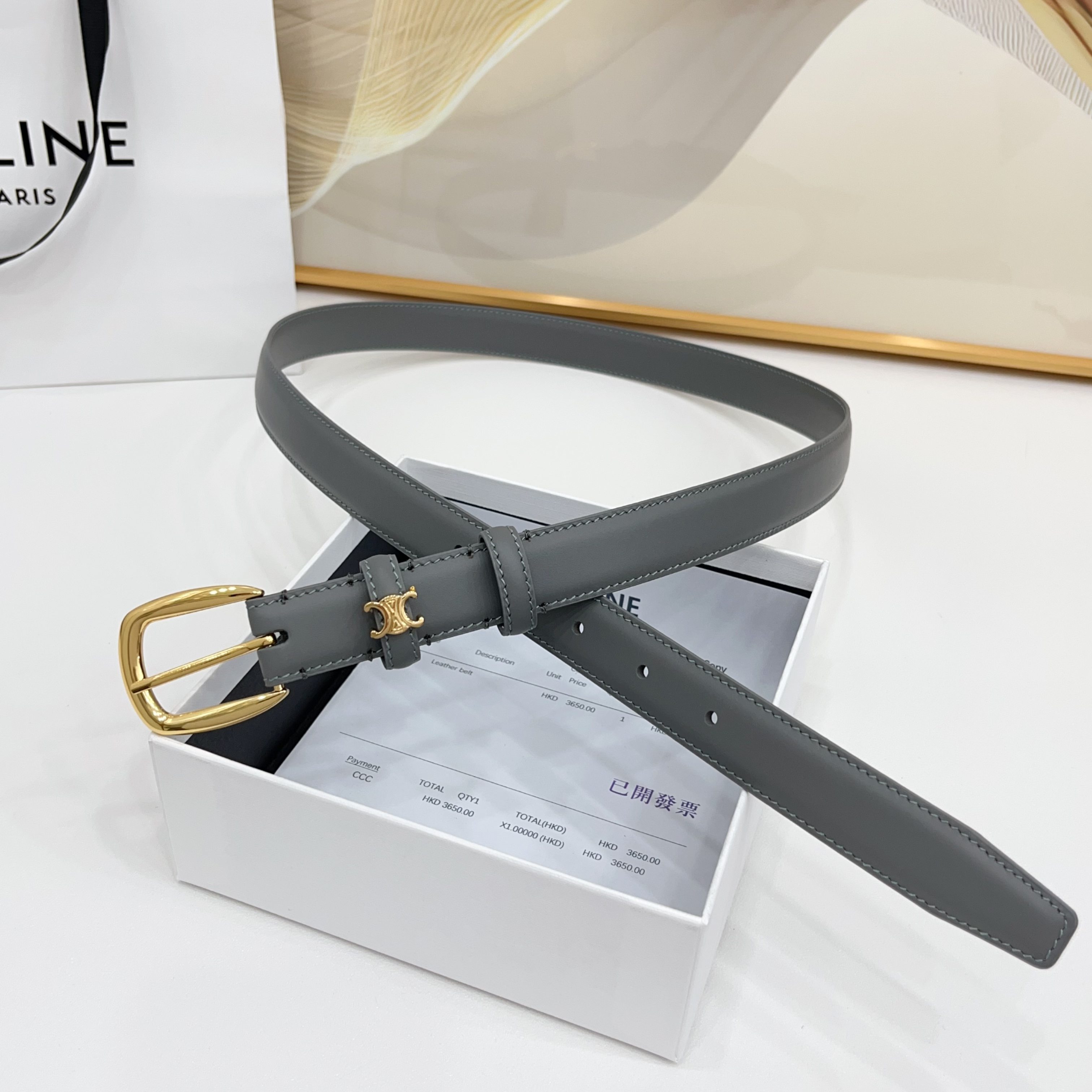 赛琳celine 凯旋门腰带2.5cm精品彩色带身 上新！双面小牛皮，质感细腻，丝滑，高端品质，做工精细