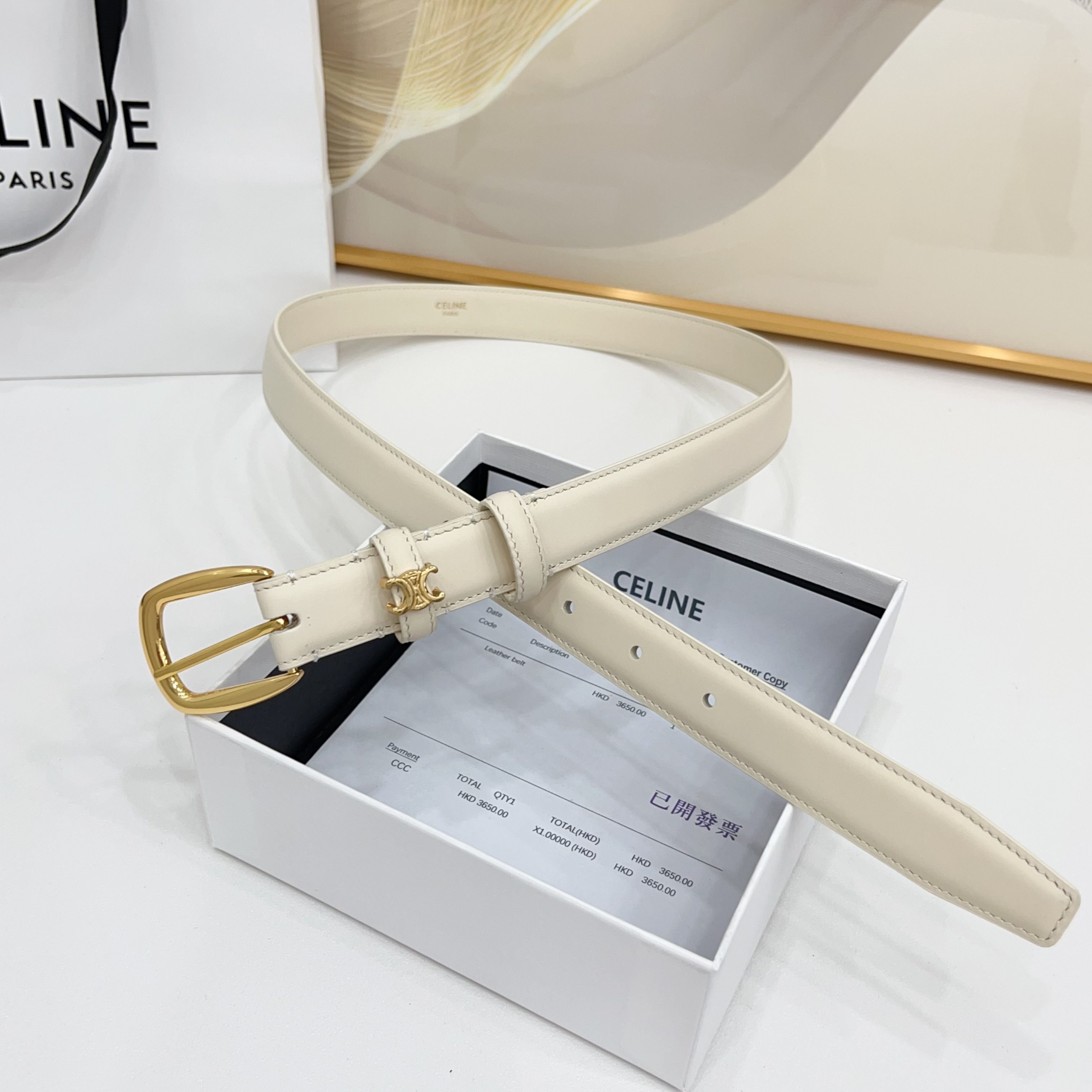 赛琳celine 凯旋门腰带2.5cm精品彩色带身 上新！双面小牛皮，质感细腻，丝滑，高端品质，做工精细