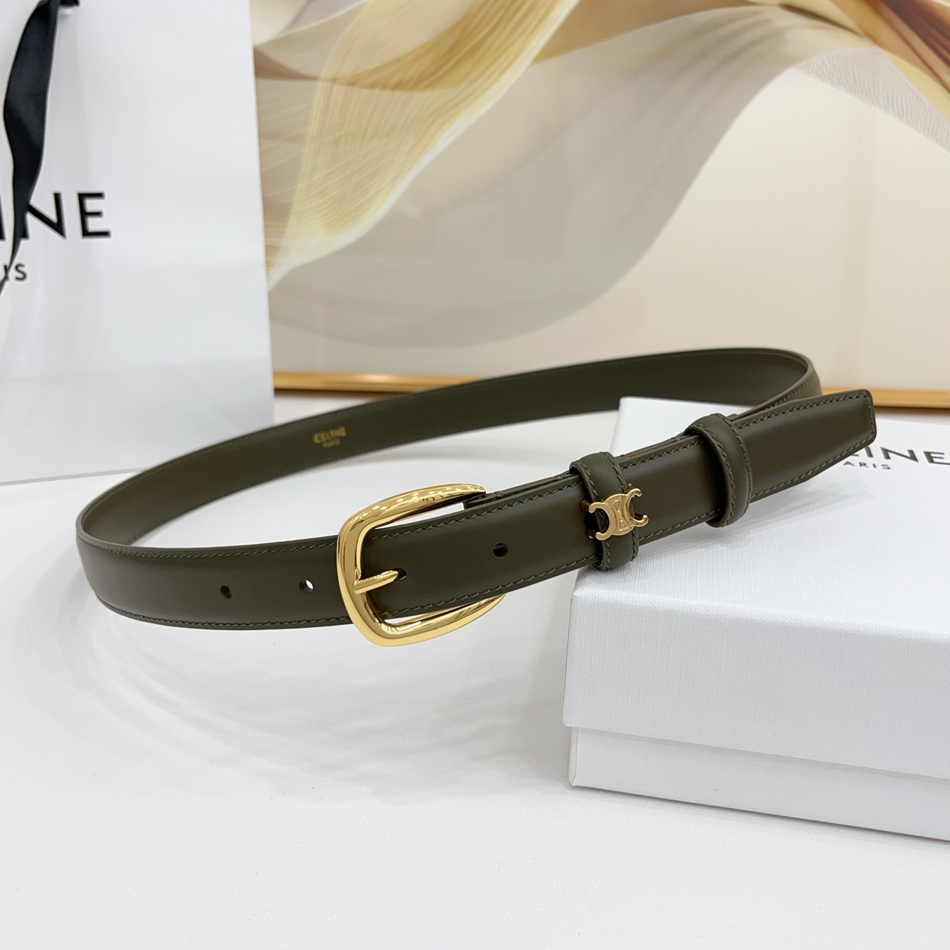 赛琳celine 凯旋门腰带2.5cm精品彩色带身 上新！双面小牛皮，质感细腻，丝滑，高端品质，做工精细