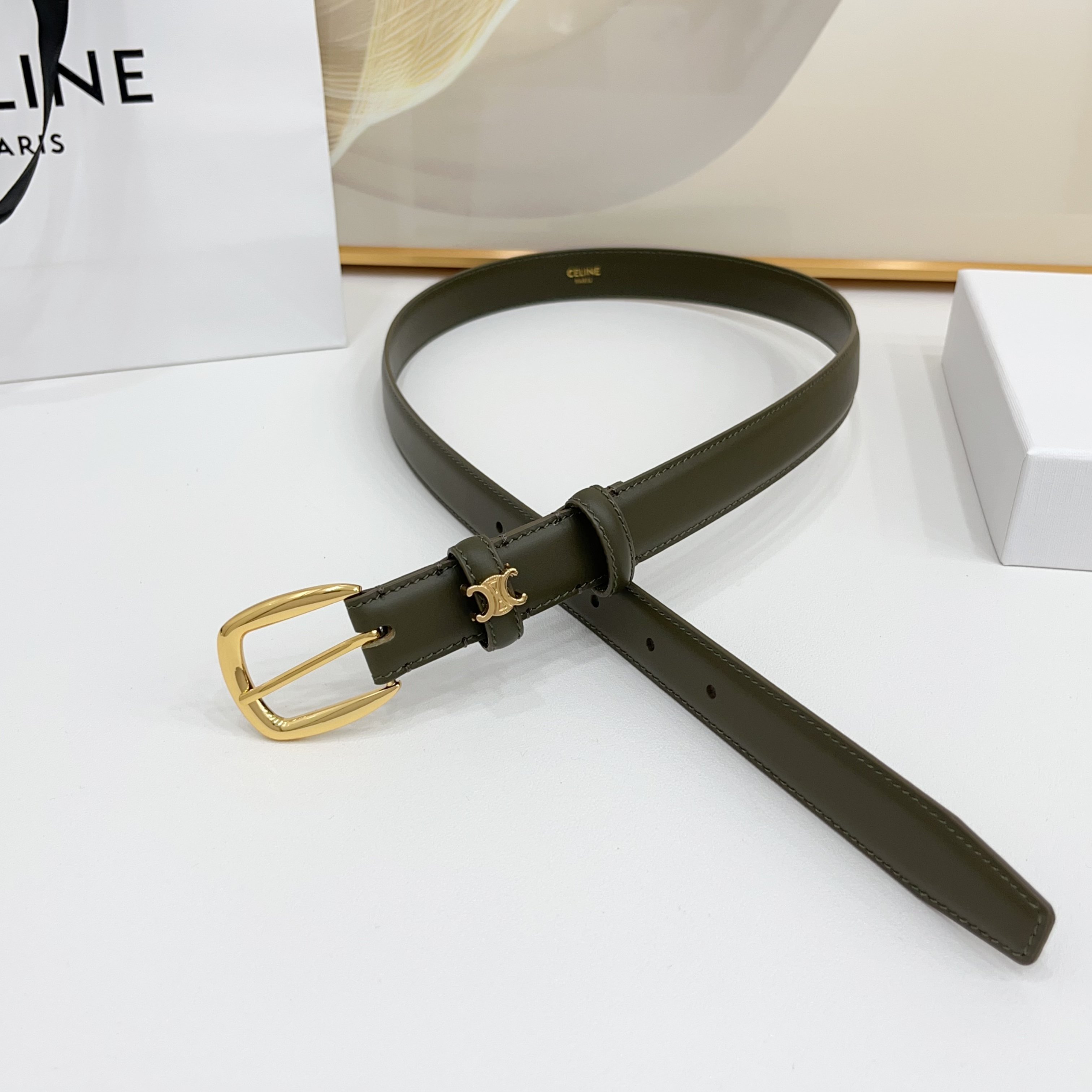 赛琳celine 凯旋门腰带2.5cm精品彩色带身 上新！双面小牛皮，质感细腻，丝滑，高端品质，做工精细