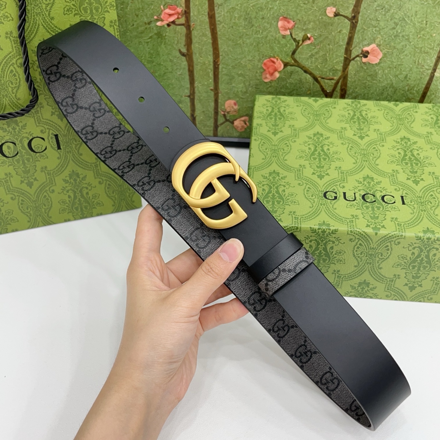 Gucci 3.5cm经典双G腰带｜新款