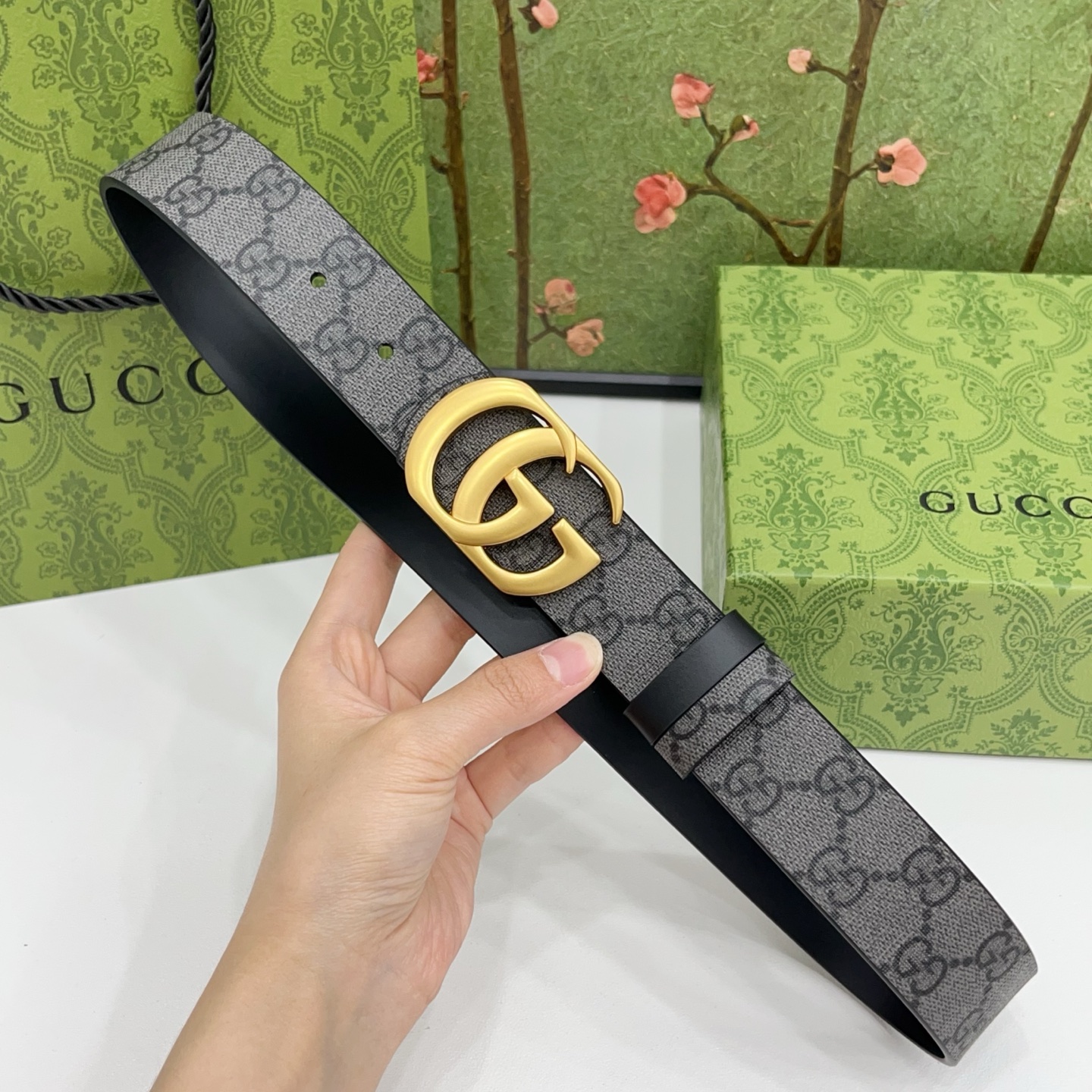 Gucci 3.5cm经典双G腰带｜新款
