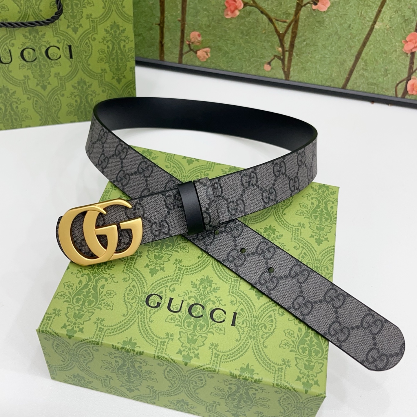 Gucci 3.5cm经典双G腰带｜新款