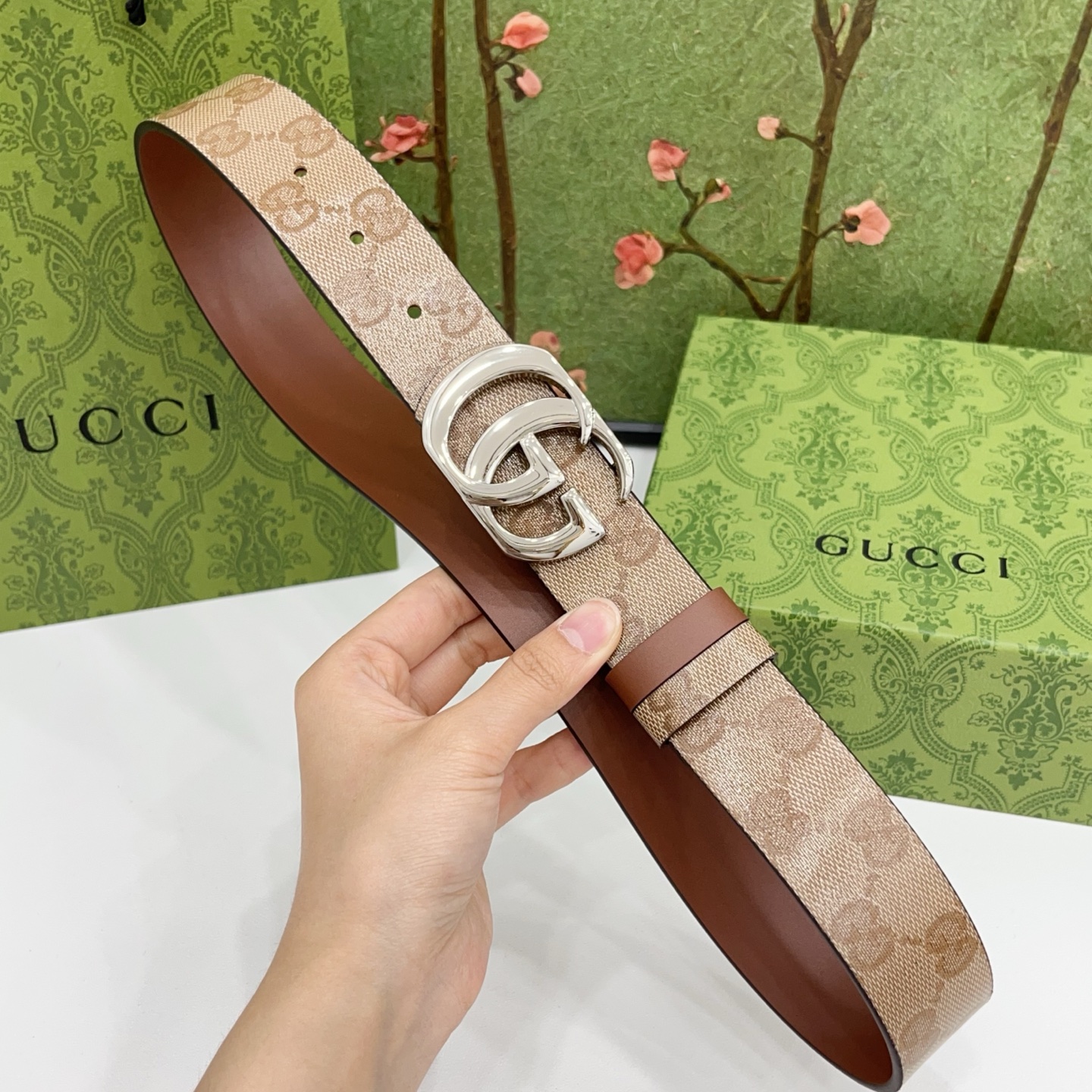 Gucci 3.5cm经典双G腰带｜新款