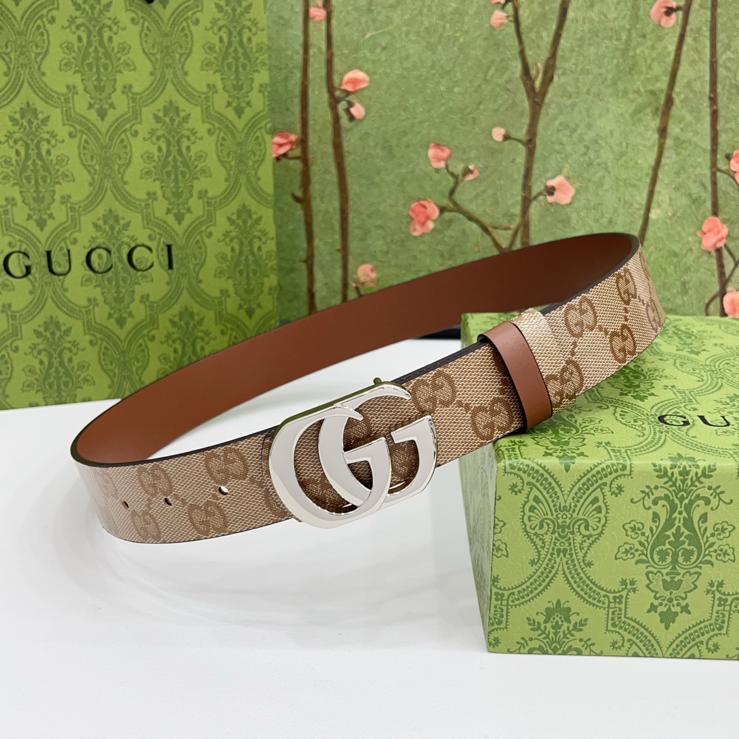 Gucci 3.5cm经典双G腰带｜新款
