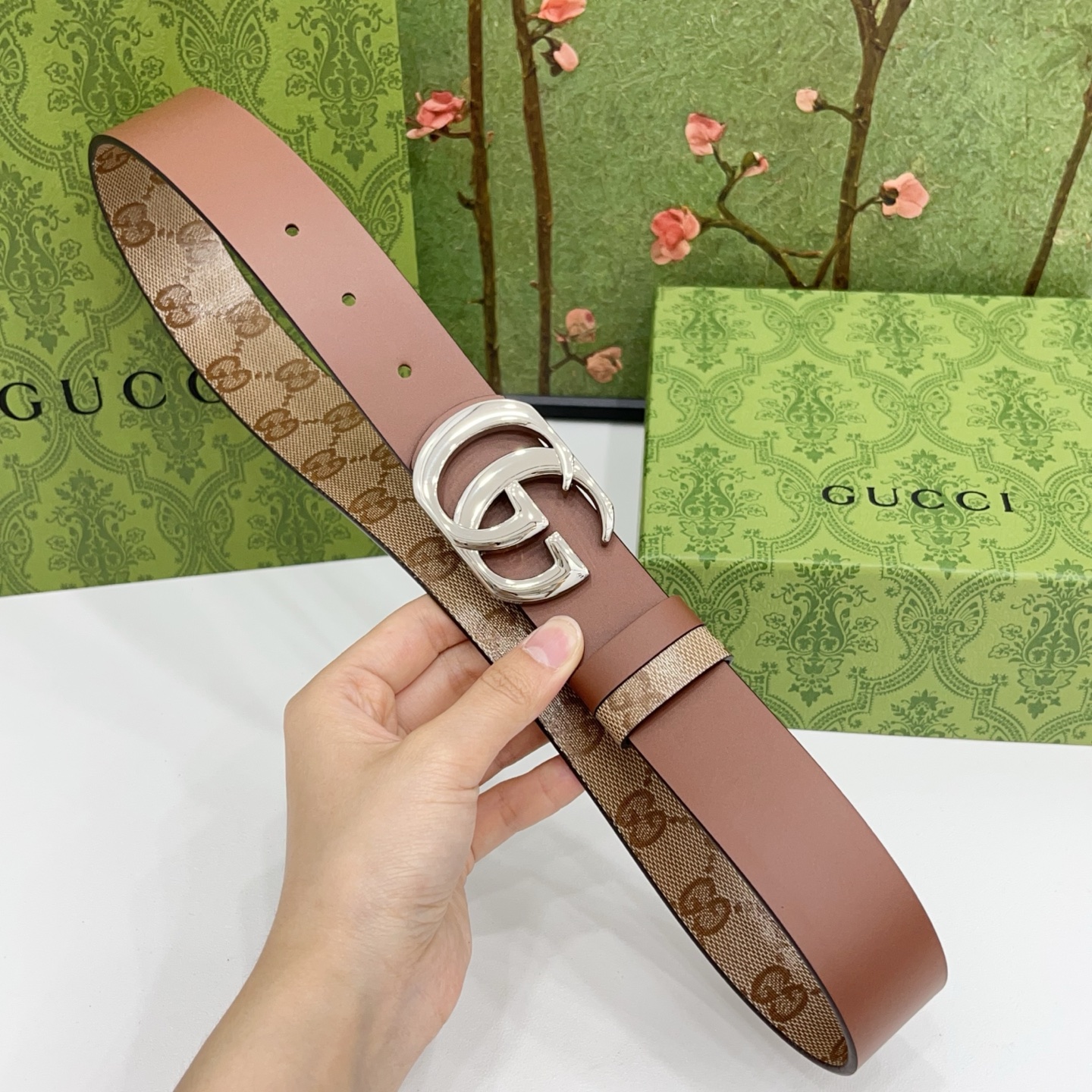 Gucci 3.5cm经典双G腰带｜新款