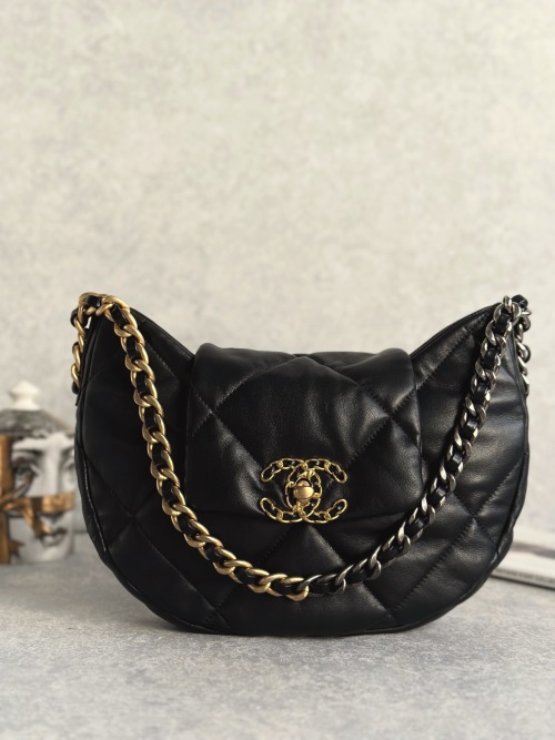 Chanel 22 Mini Handbag Black Leather with Gold & Silver-Tone Metal 1 Chanel 22 Mini Handbag Black Leather with Gold & Silver-Tone Metal