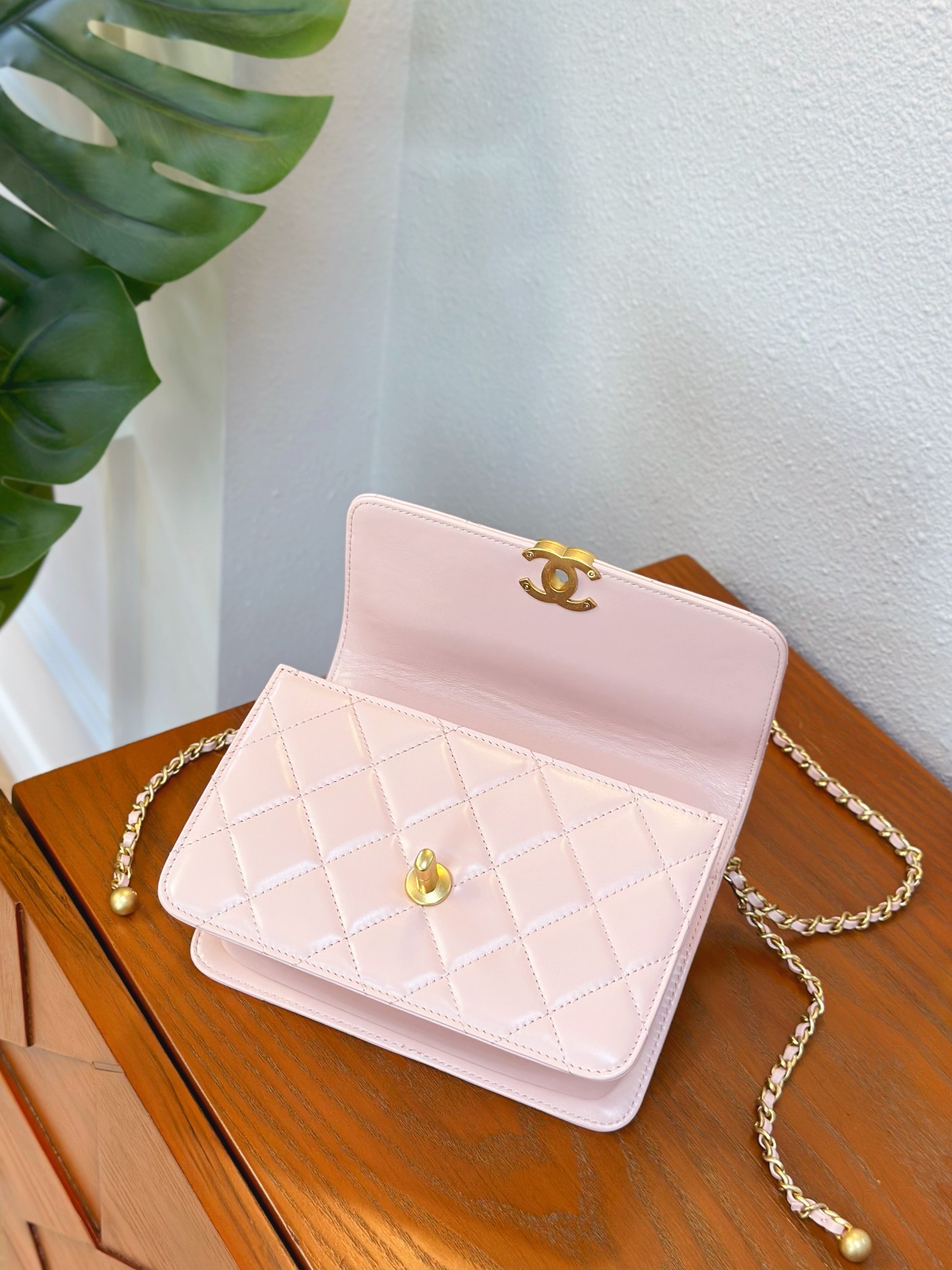 Chanell Double Gold Ball Chain Bag,Vintage Hardware,Adjustable Chain,19*12*8cm 9 a1746868100210 6053